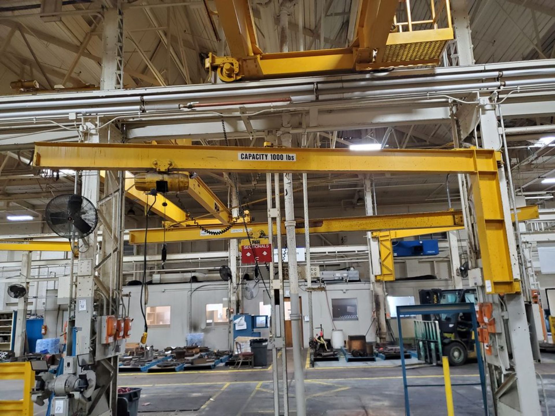 (2) Wall Mount Jib Cranes