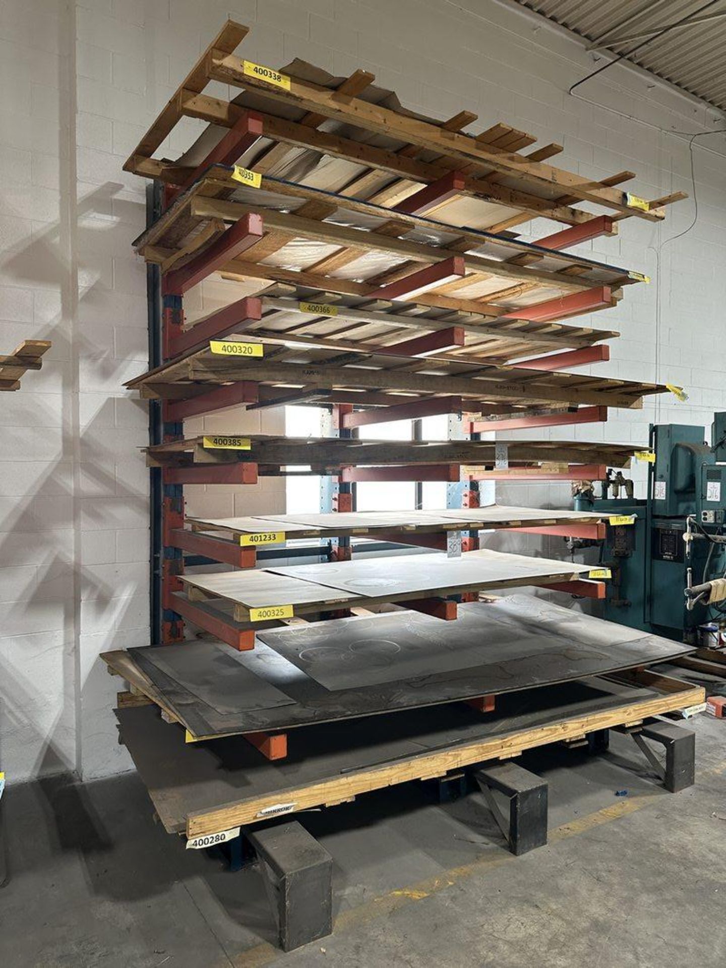 9-Shelf Single Sided Cantilever Rack, 12' T x 9' W x 5' D - Image 2 of 2