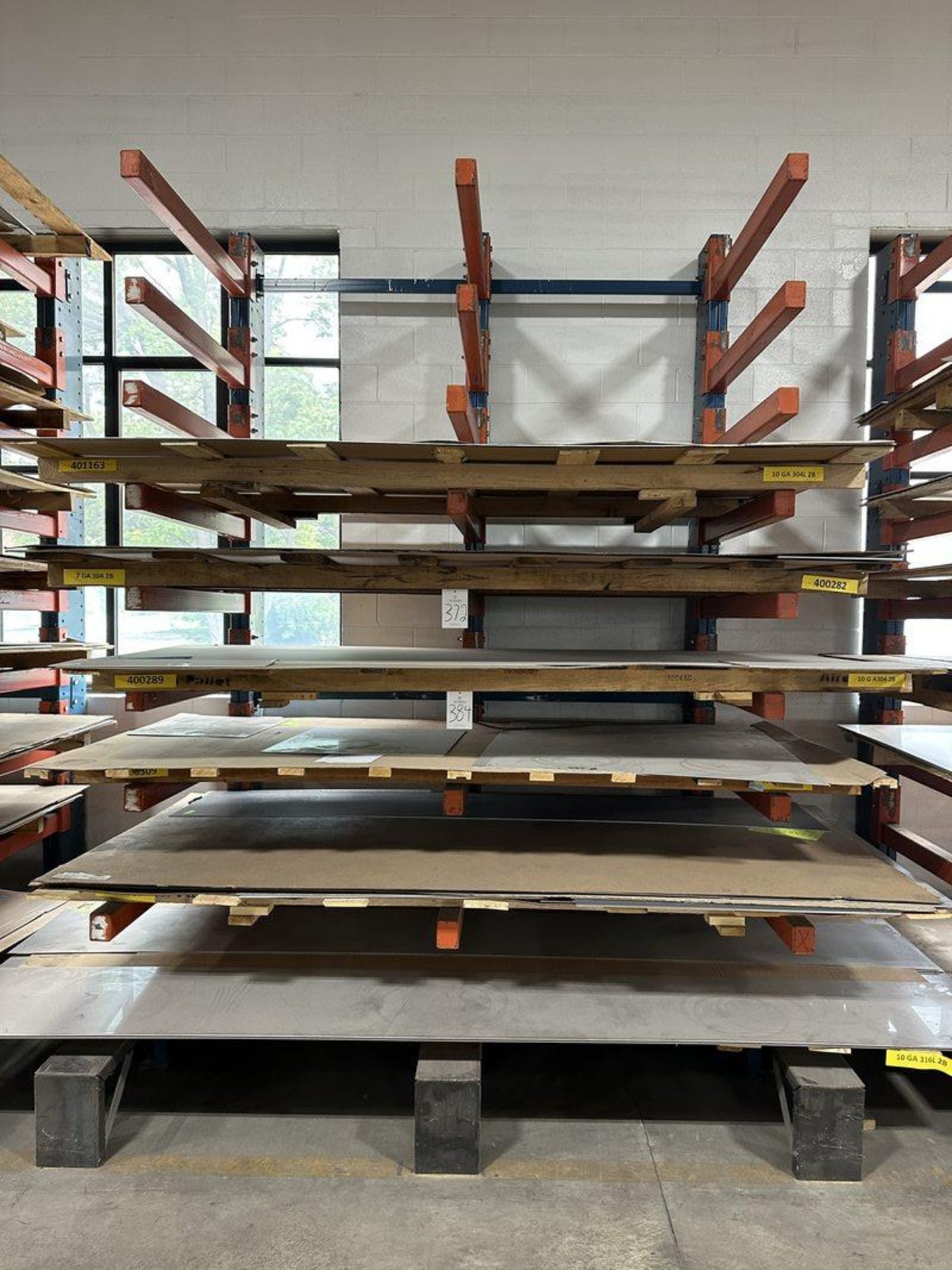 9-Shelf Single Sided Cantilever Rack, 12' T x 9' W x 5' D