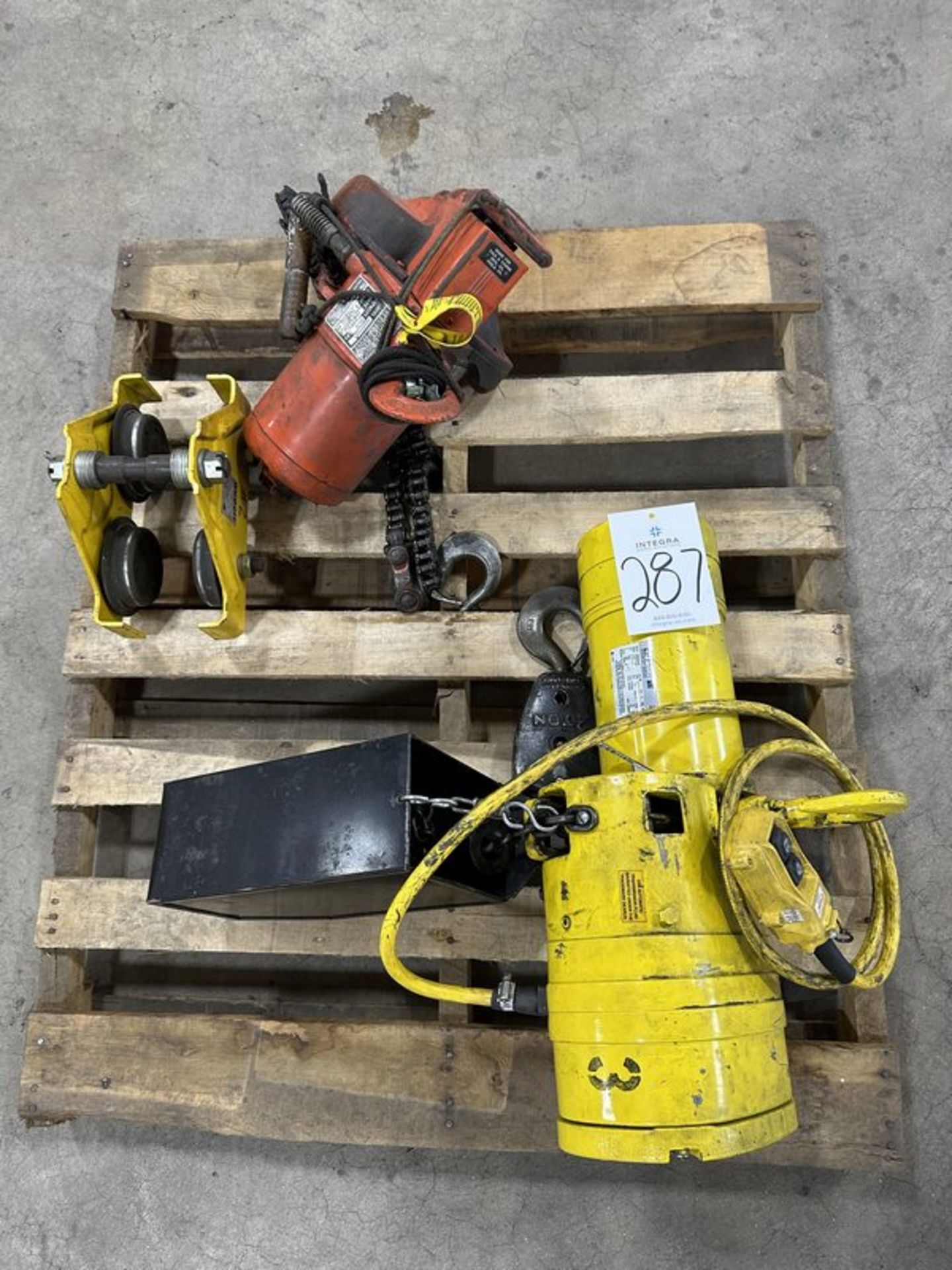 Lot of (2) Electric Chain Hoists