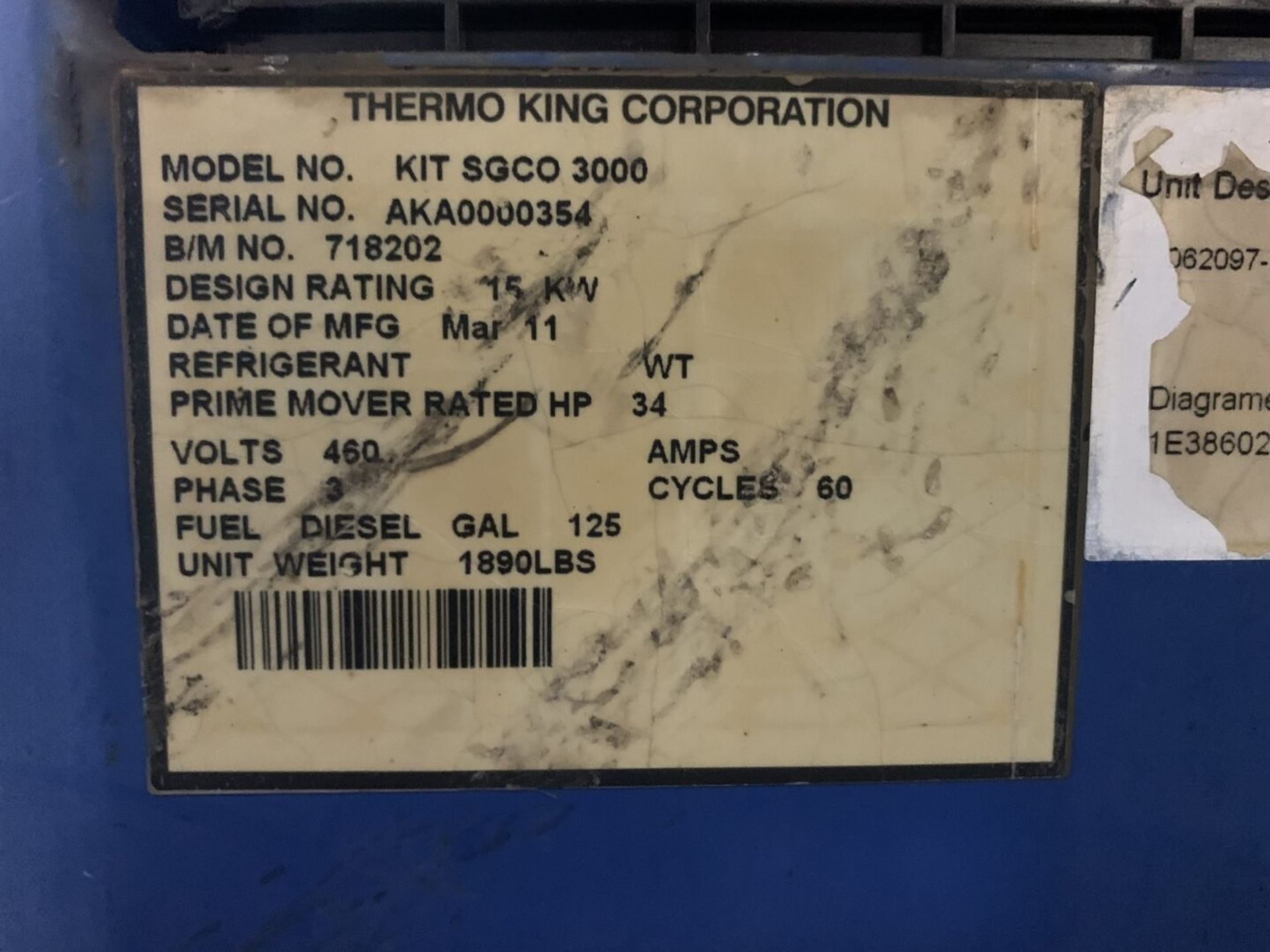 Thermo King SGCO 3000 Reefer Container Gen Set - Image 9 of 16