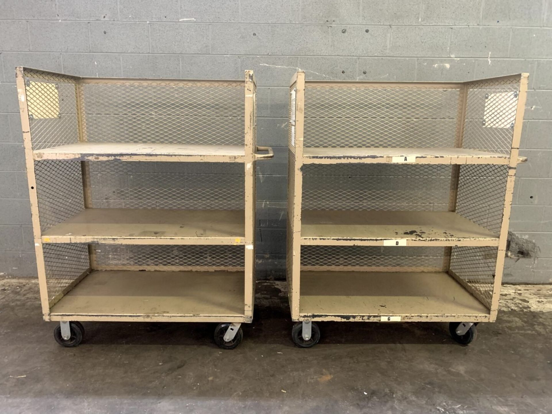 Lot of (2) Industrial Material Carts