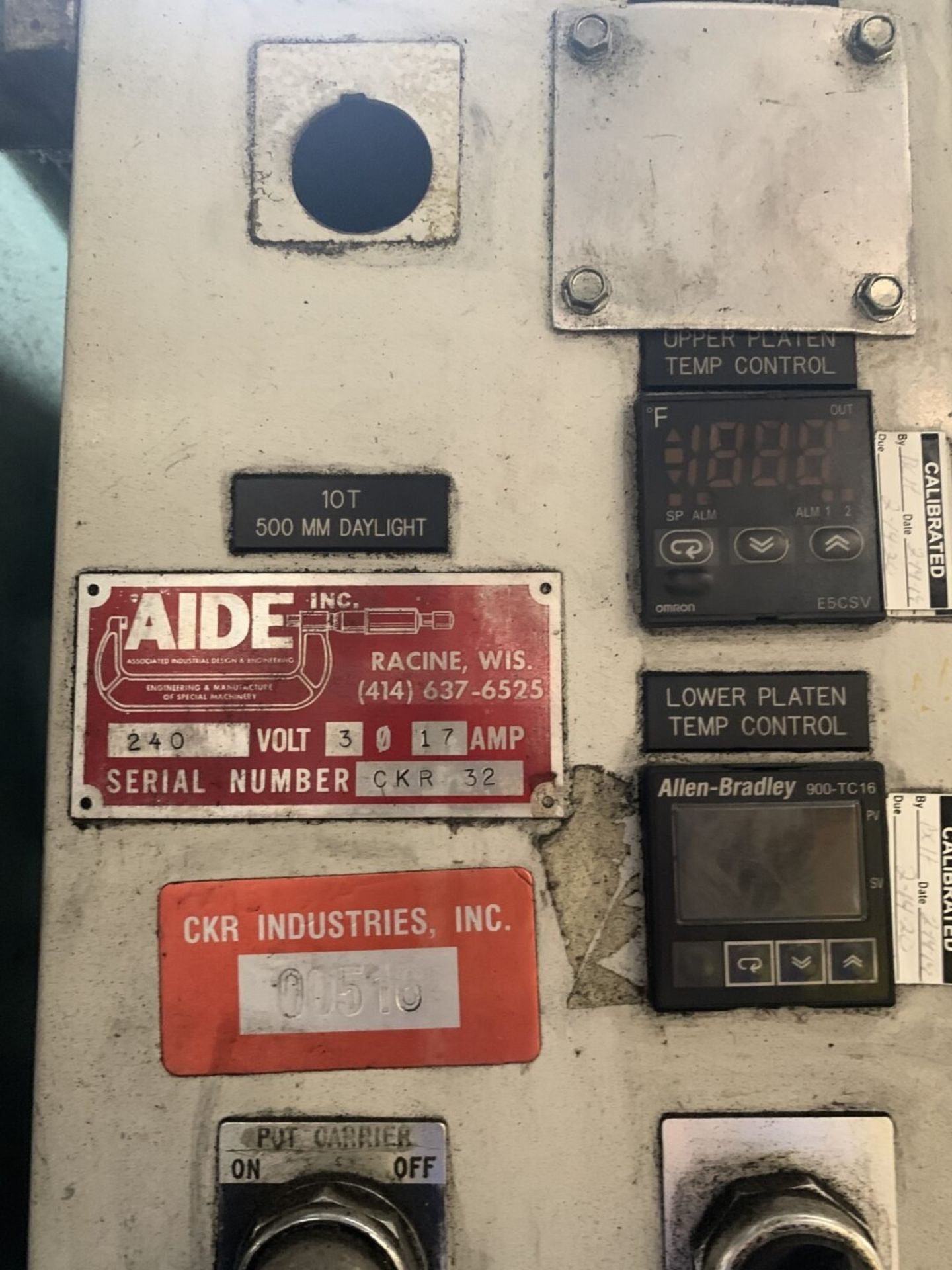 Aide Inc. C-Frame Hydraulic Press, S/N CKR 32 - Image 4 of 17