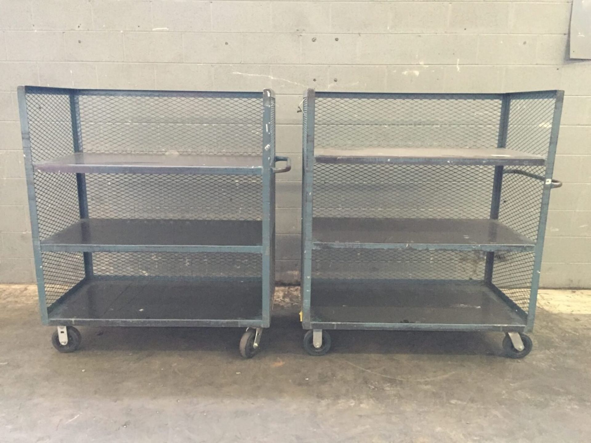 Lot of (2) Industrial Material Carts