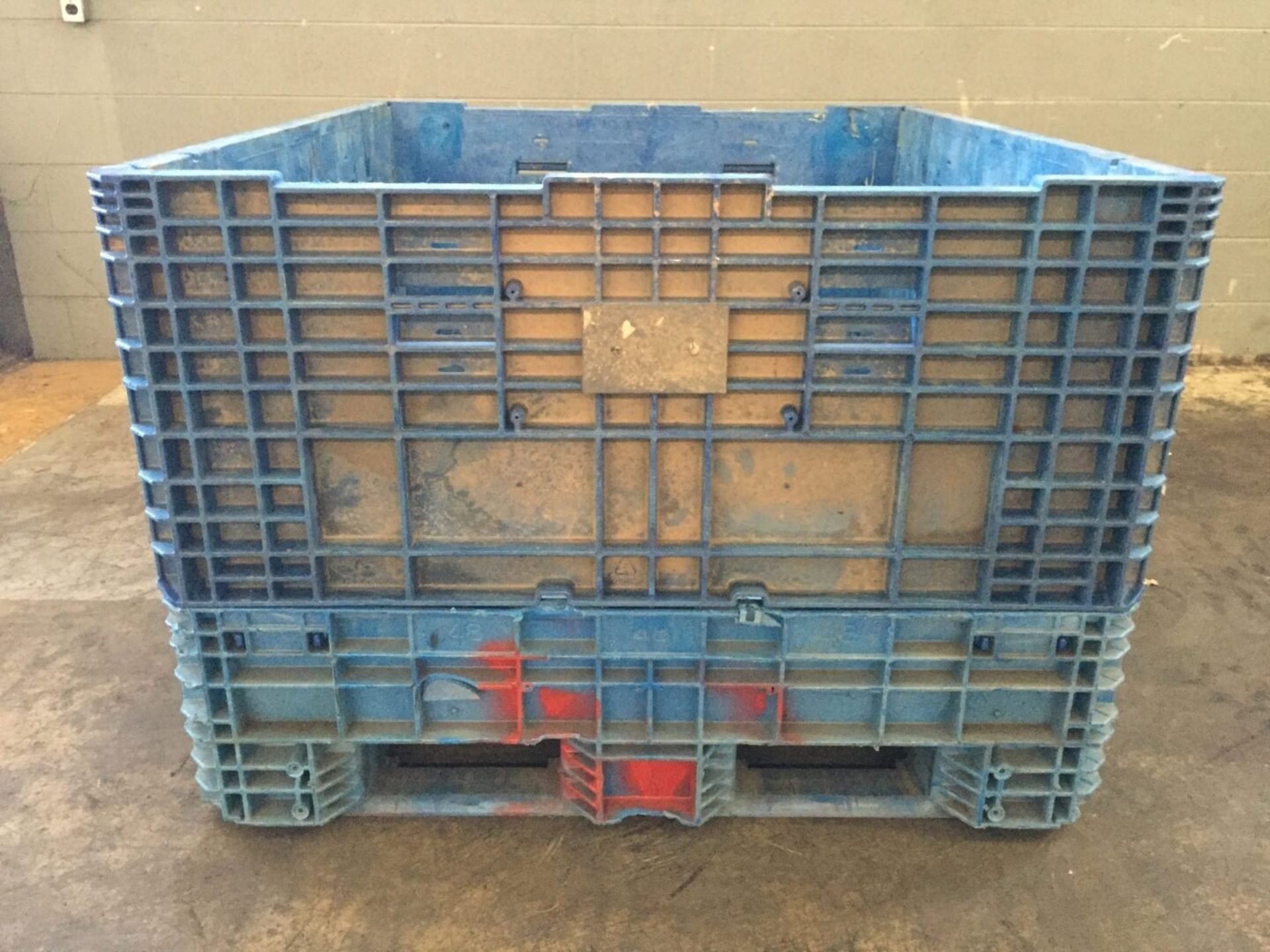 Lot of (2) Plastic Knockdown Shipping Crate - Image 2 of 6