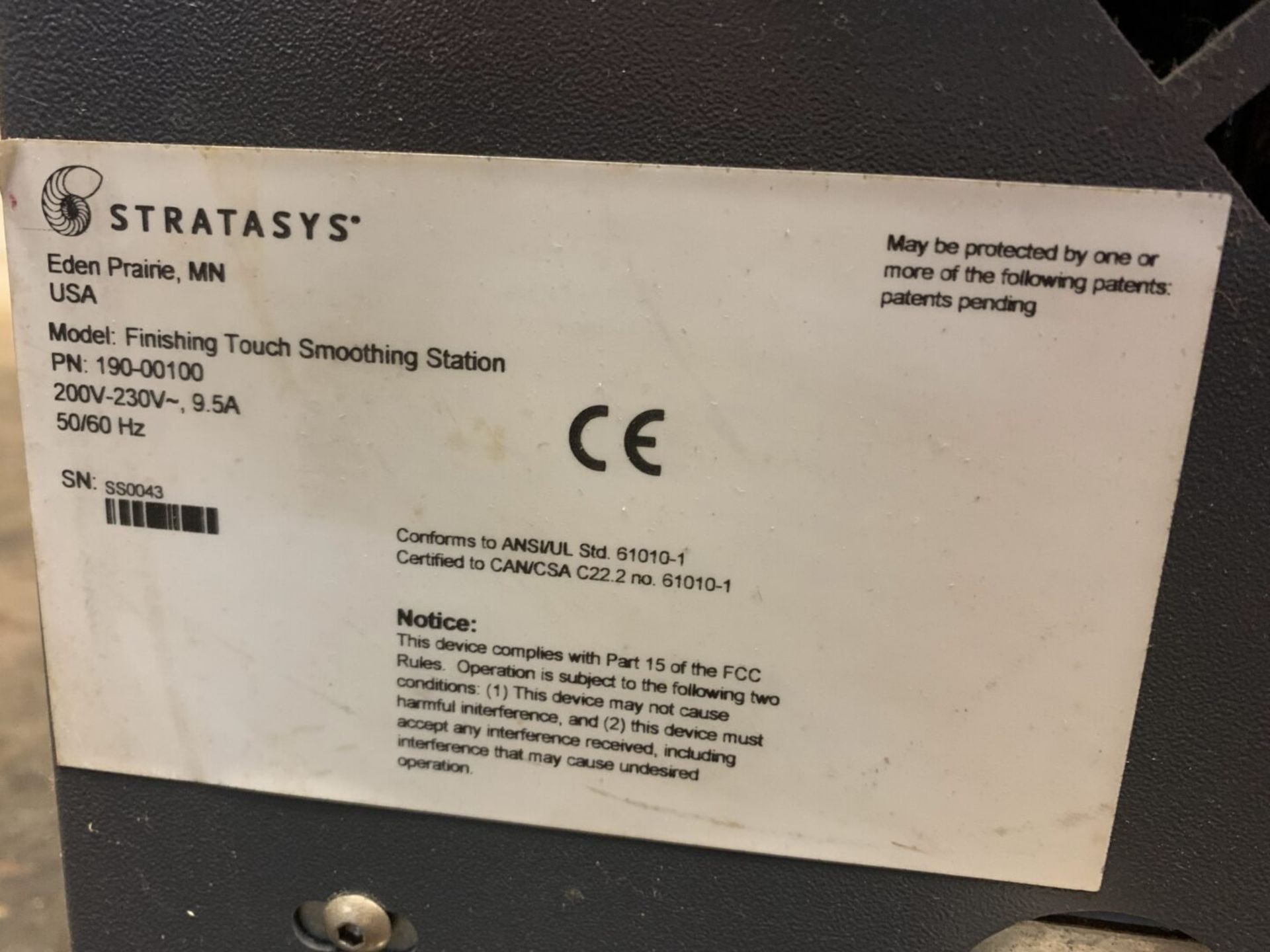 Stratasys 190-00100 Finishing Touch Smoothing Station - Image 8 of 9