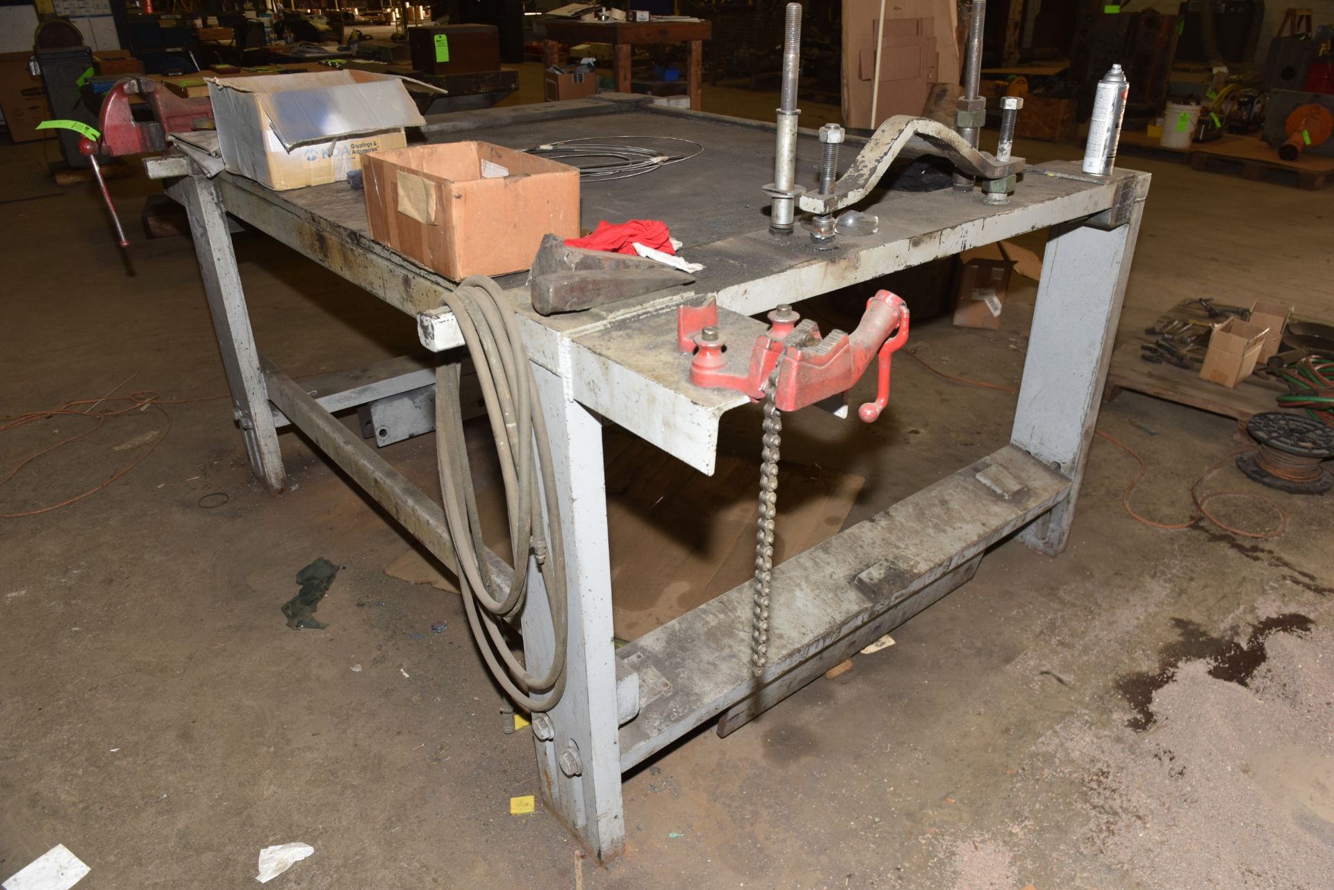 Welding Table w/Vise & Pipe Clamp, 65" x 79" x 42" - Image 5 of 5