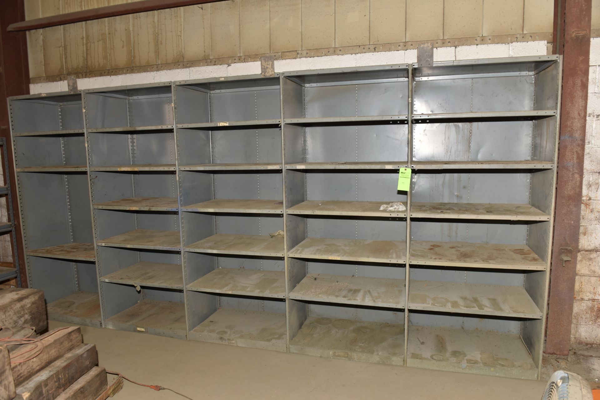 (5) Shelving Units, 183"L x 24"W x 87"H