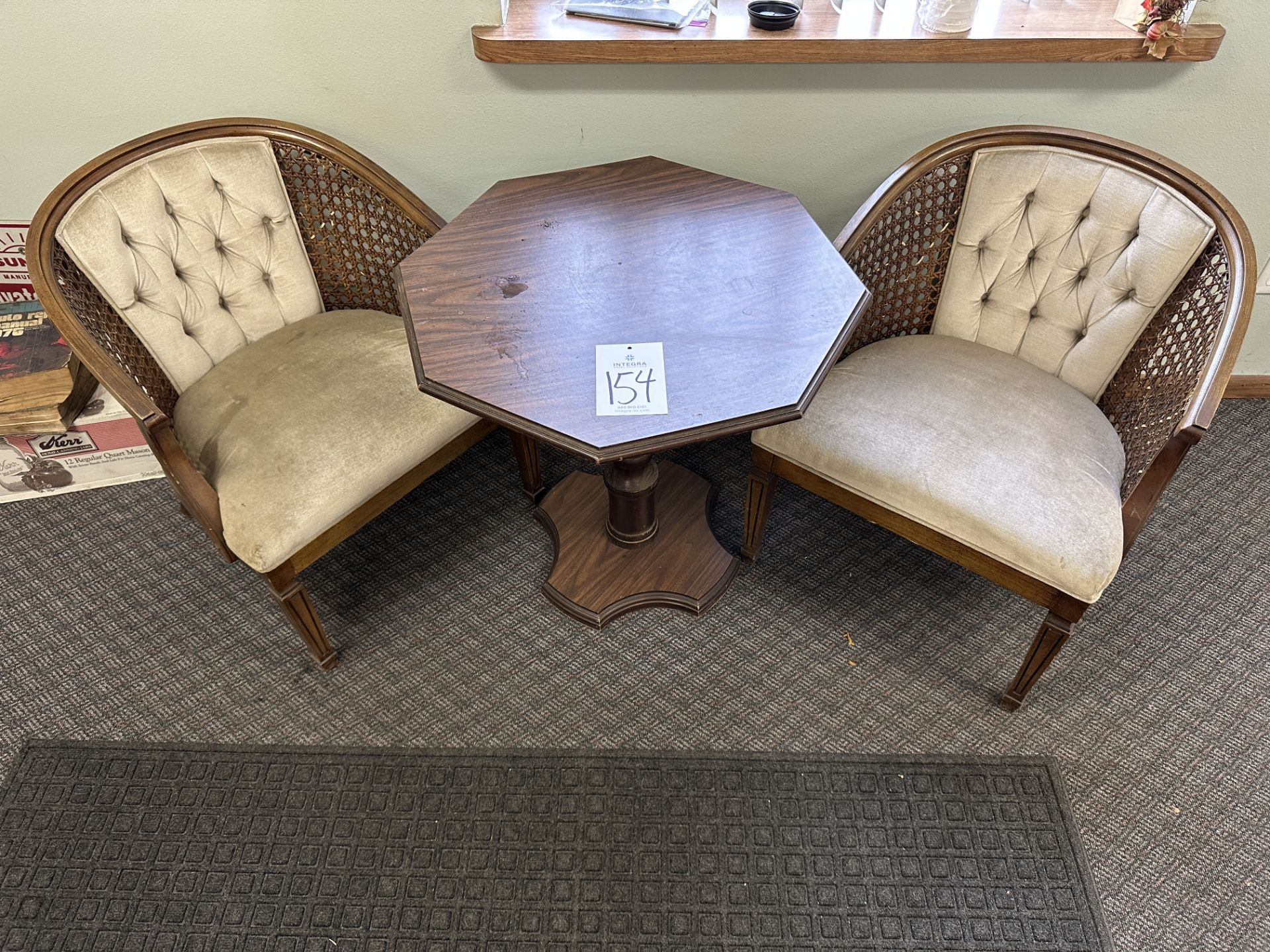 (2) Decorative Chairs with Table