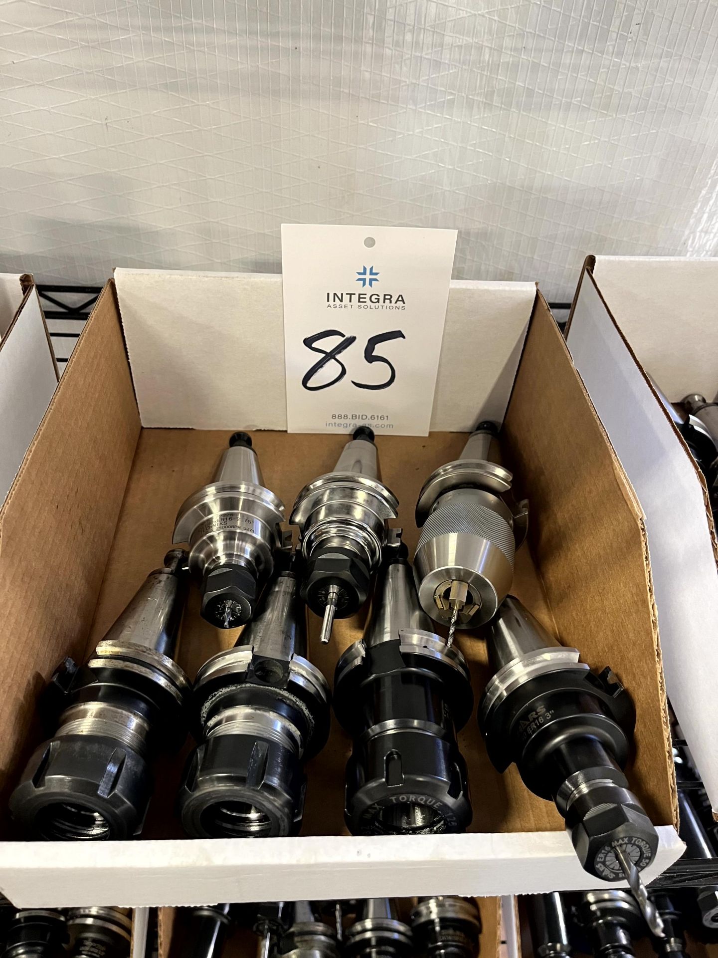 (7) Assorted CT 40 Collet Taper Tool Chucks