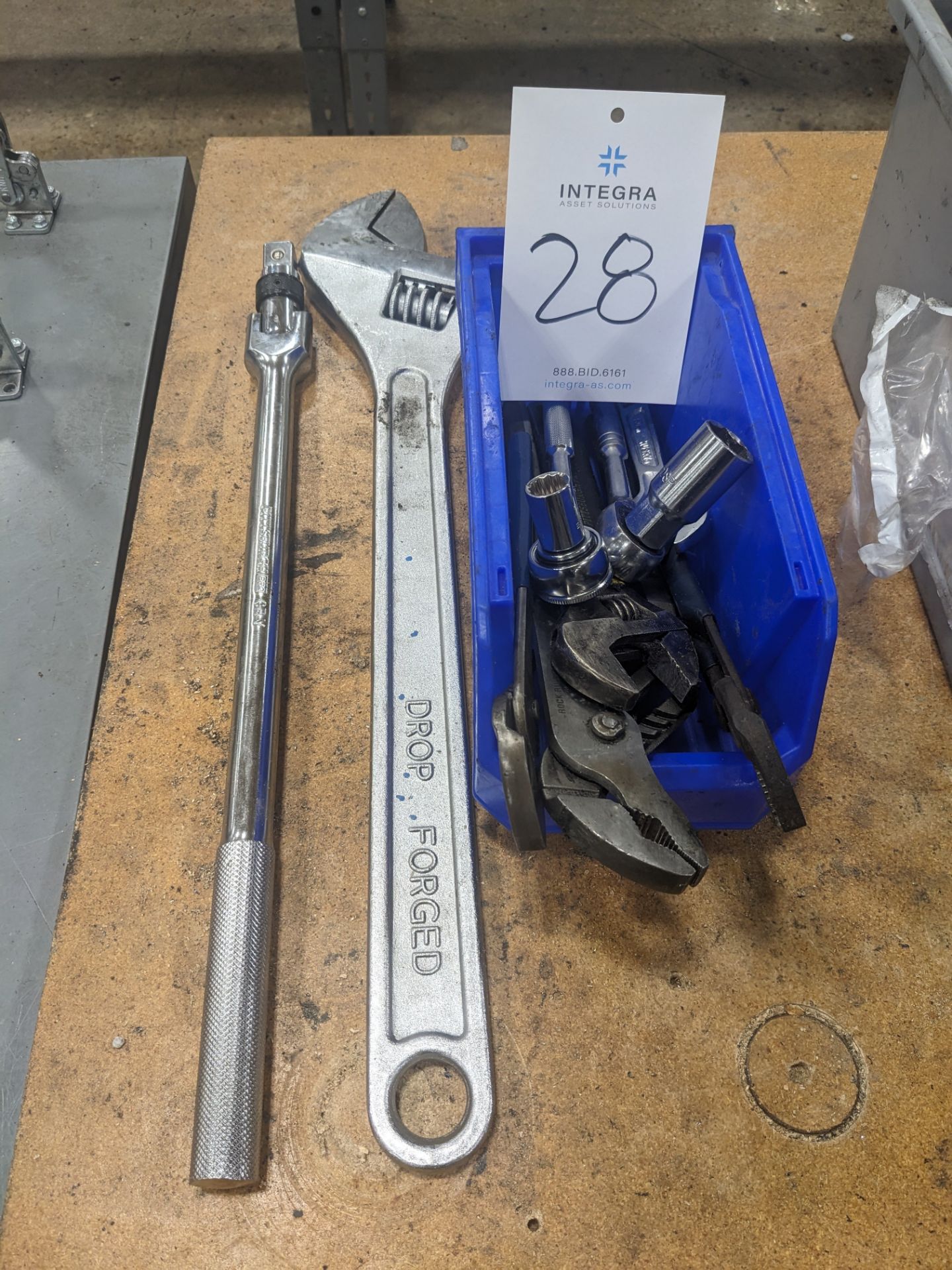 Lot of Assorted Adjustable Wrenches, Pliers, and Ratchets