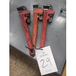 Lot of (3) Pipe Wrenches