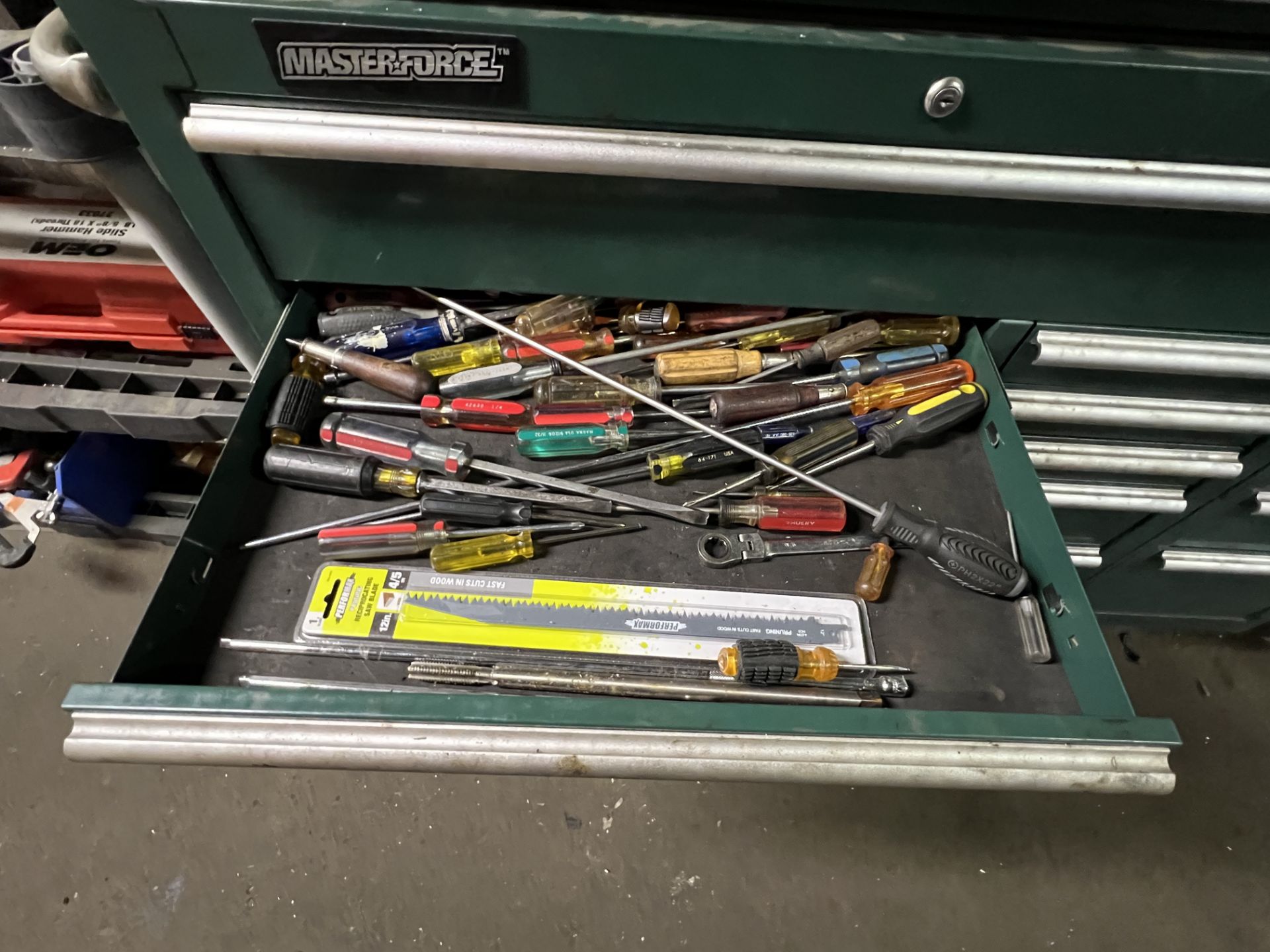 Master Force Rolling Tool Box with Side Cabinet - Image 12 of 25