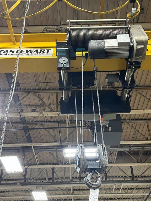 Stewart Engineering 10 Ton Top Riding Bridge Crane with Shaw Box 10 Ton ...