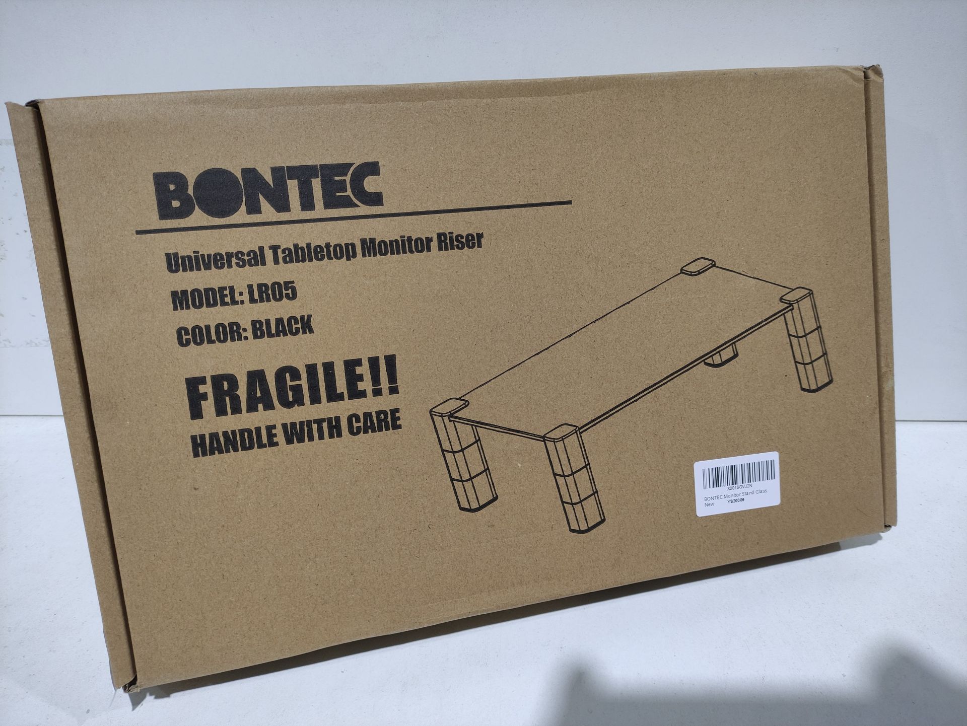 RRP £9.98 BRAND NEW STOCK BONTEC Glass Monitor Stand - Image 2 of 2