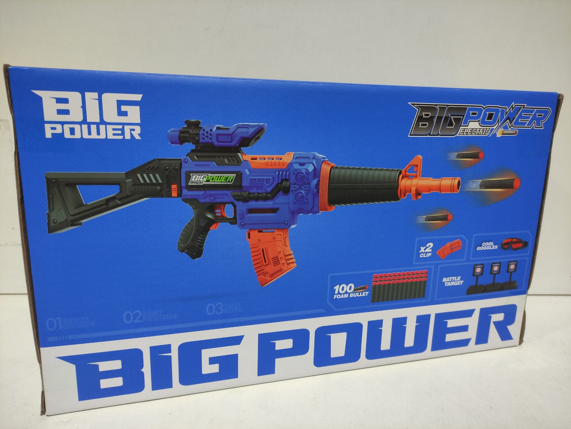 RRP £13.20 BRAND NEW STOCK Bigpower Electric Foam Dart Toy Blaster - Image 2 of 2