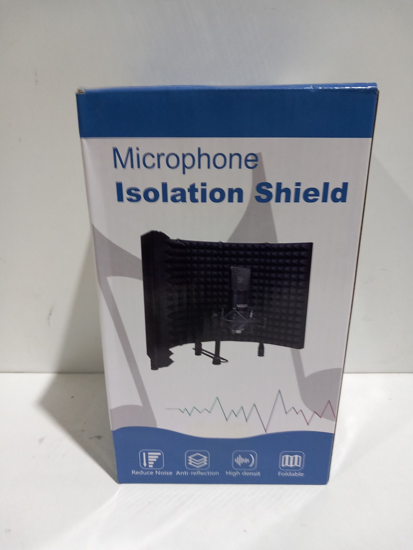 RRP £29.98 MSIZOY 5-panel Pink Foldable Studio Recording Microphone Isolation Shield - Image 2 of 2