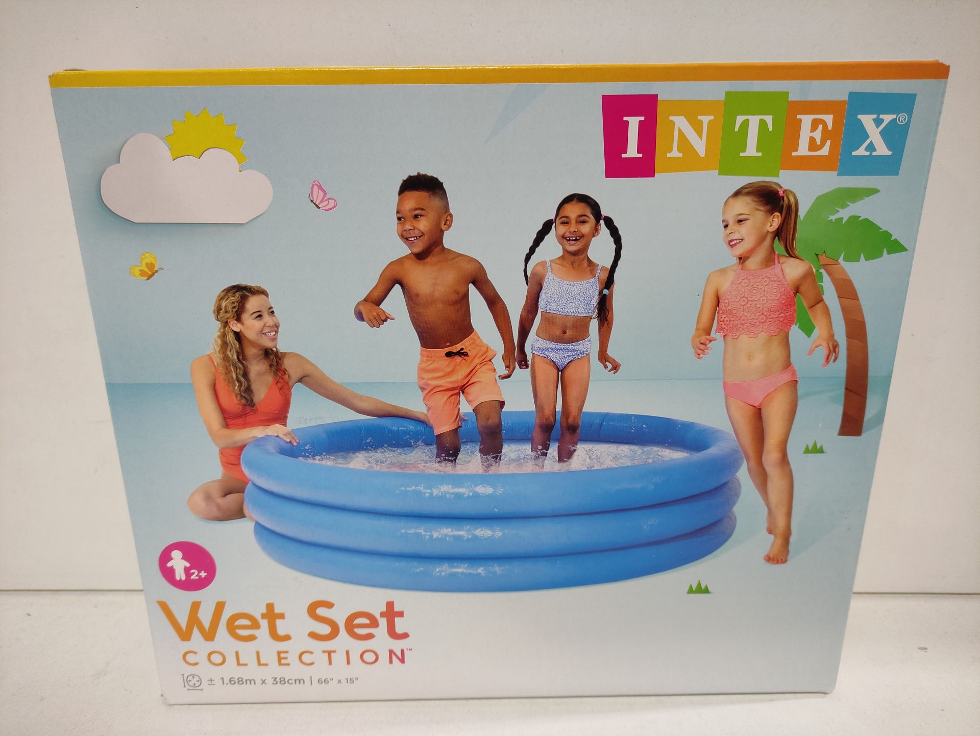 RRP £15.90 BRAND NEW STOCK Intex 58446NP Pool Inflatable Crystal Blue Vinyl 1.68mx 38cm - Image 2 of 2