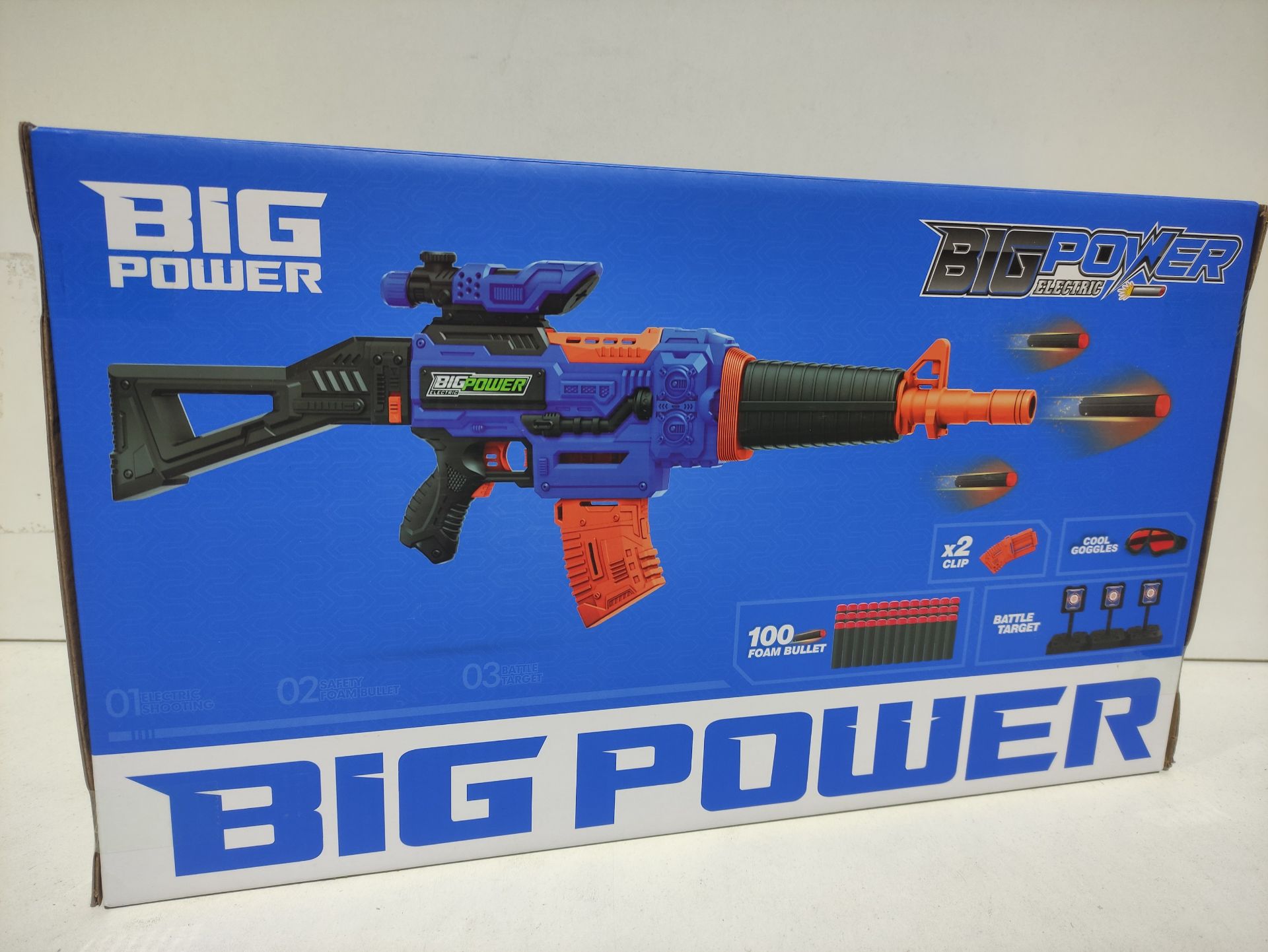 RRP £13.20 BRAND NEW STOCK Bigpower Electric Foam Dart Toy Blaster - Image 2 of 2