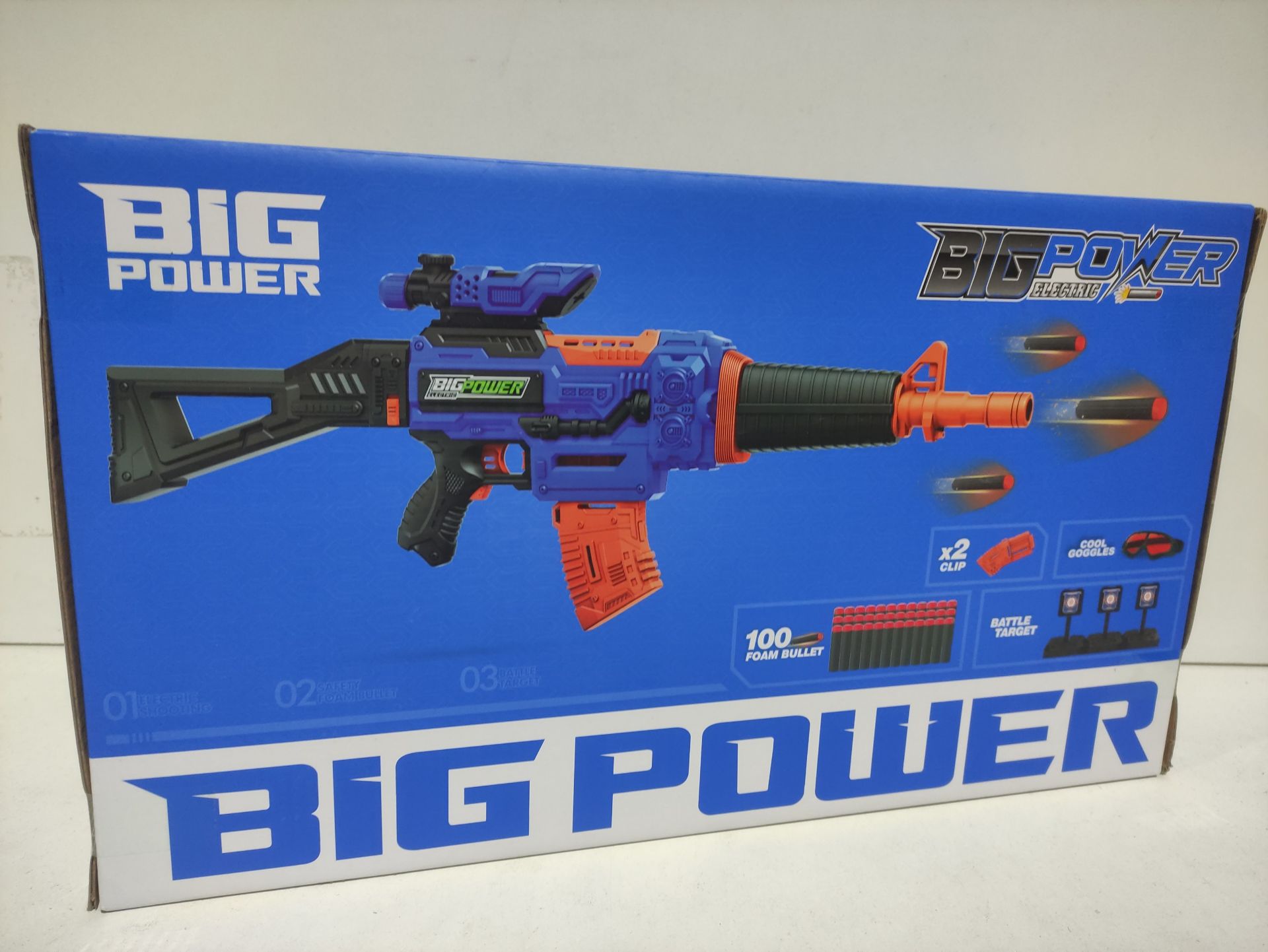 RRP £13.20 BRAND NEW STOCK Bigpower Electric Foam Dart Toy Blaster - Image 2 of 2