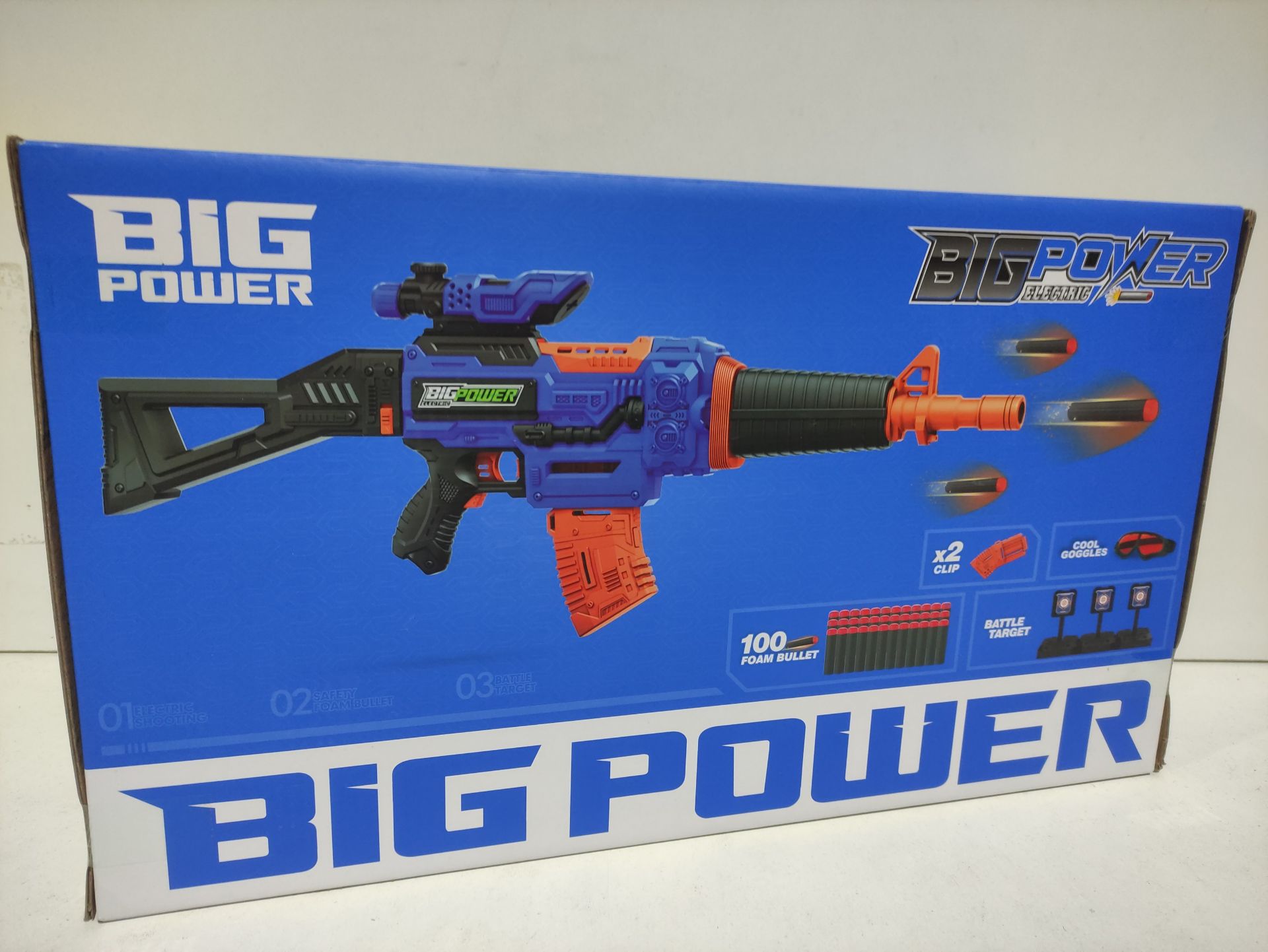 RRP £13.20 BRAND NEW STOCK Bigpower Electric Foam Dart Toy Blaster - Image 2 of 2