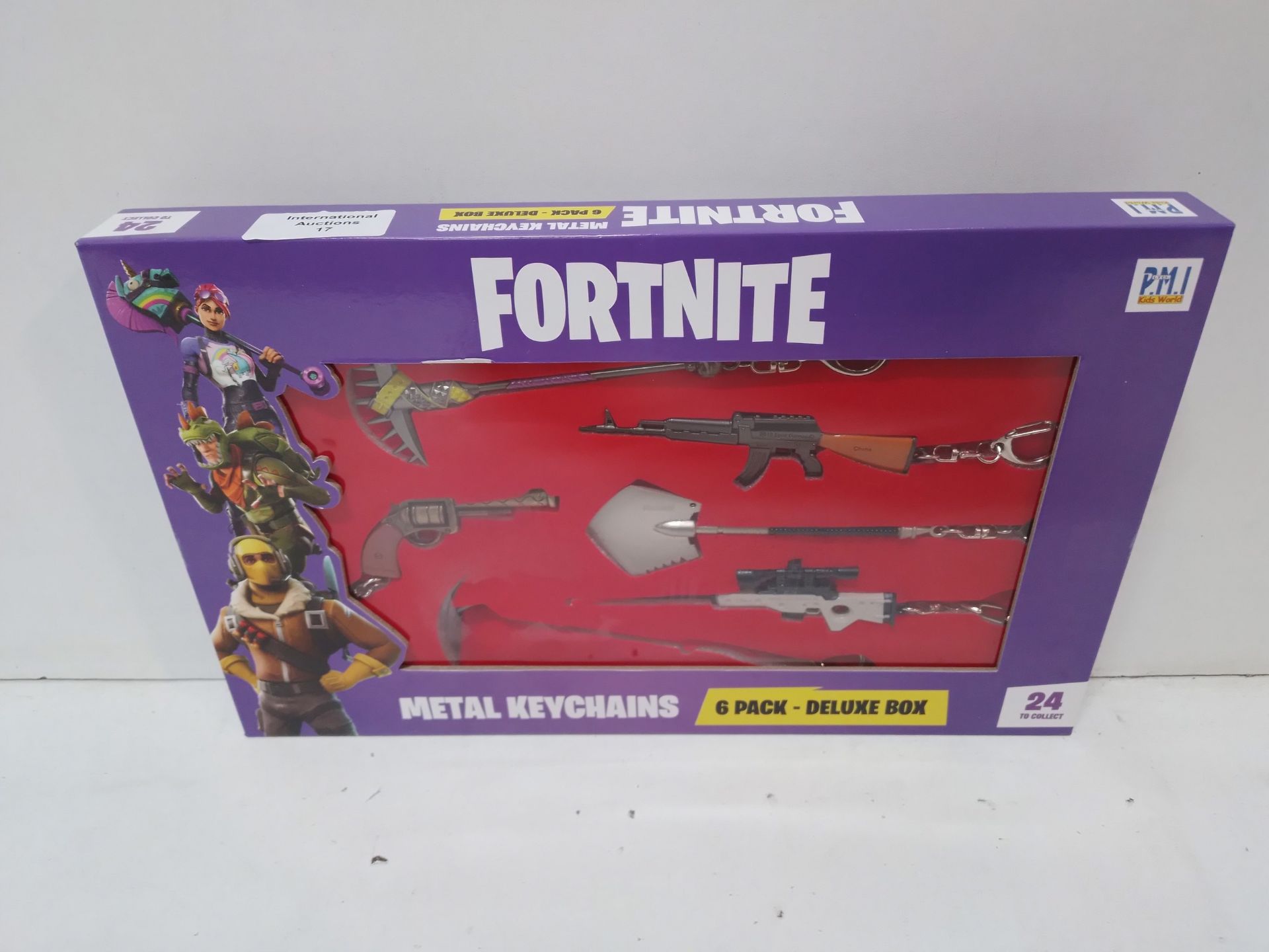 RRP £16.00 FORTNITE P.M.I Metal Keychain with Clasp 6-Pack - Image 2 of 2