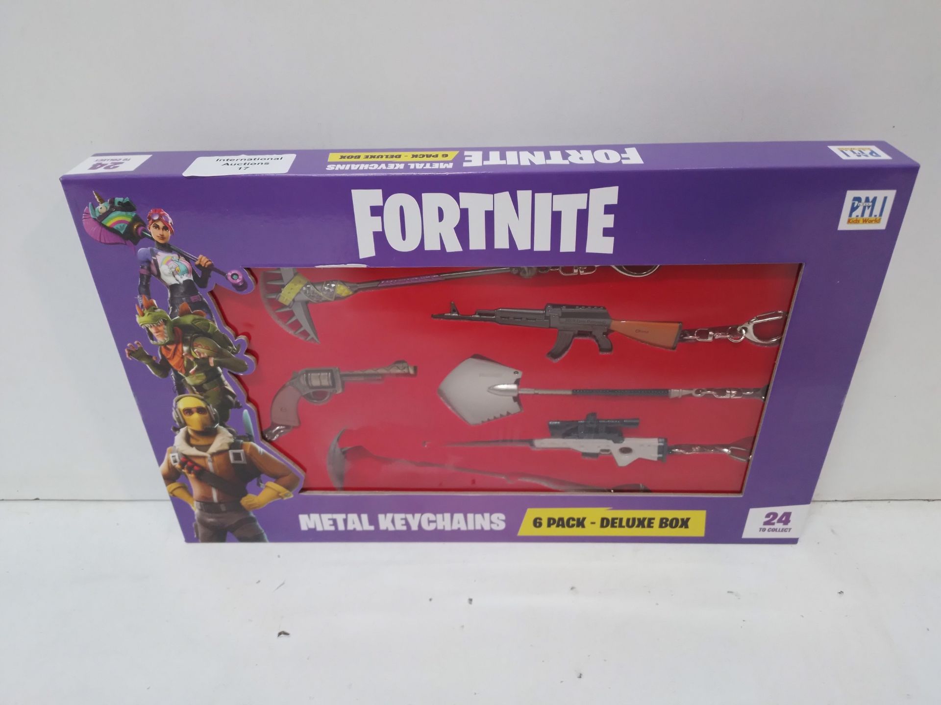 RRP £16.00 FORTNITE P.M.I Metal Keychain with Clasp 6-Pack - Image 2 of 2