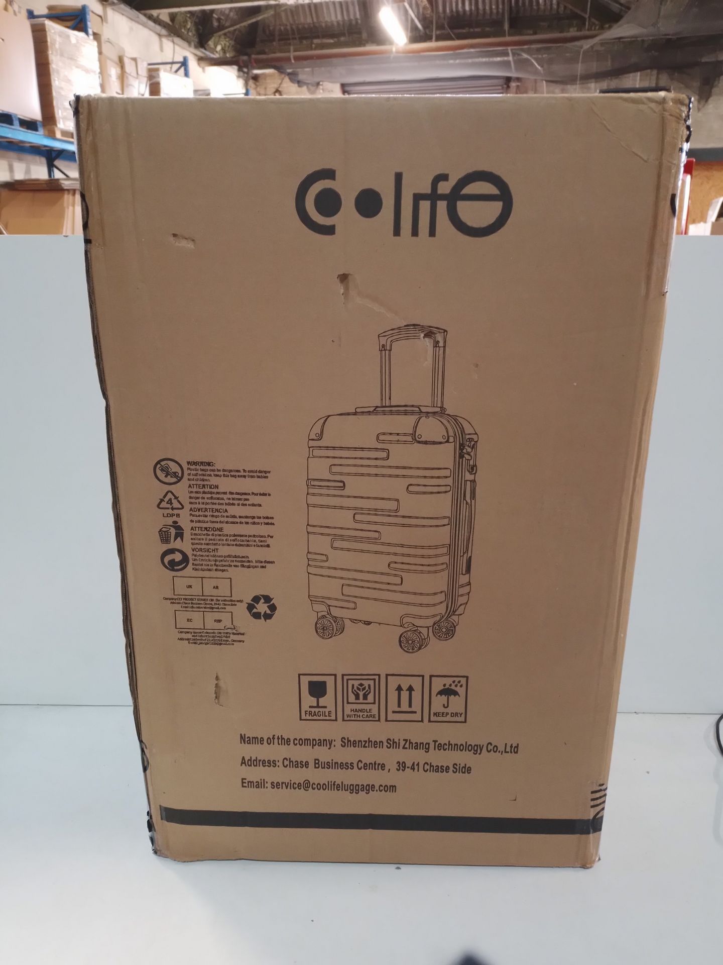 RRP £93.49 COOLIFE Hard Shell Suitcase with TSA Lock and 4 Spinner - Image 2 of 2