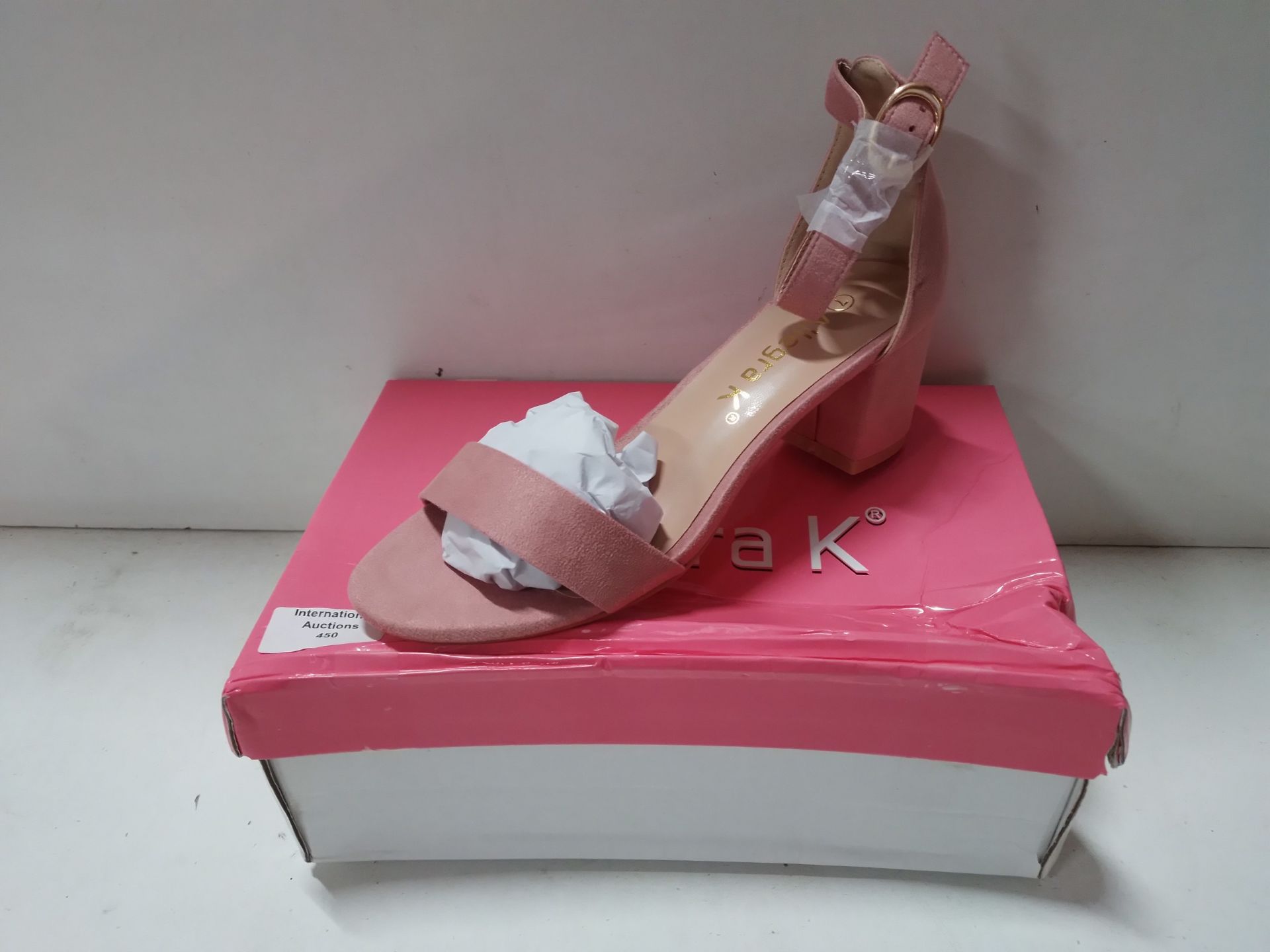 RRP £28.99 Allegra K Women's Open Toe Block Heel Ankle Strap Sandals - Image 2 of 2