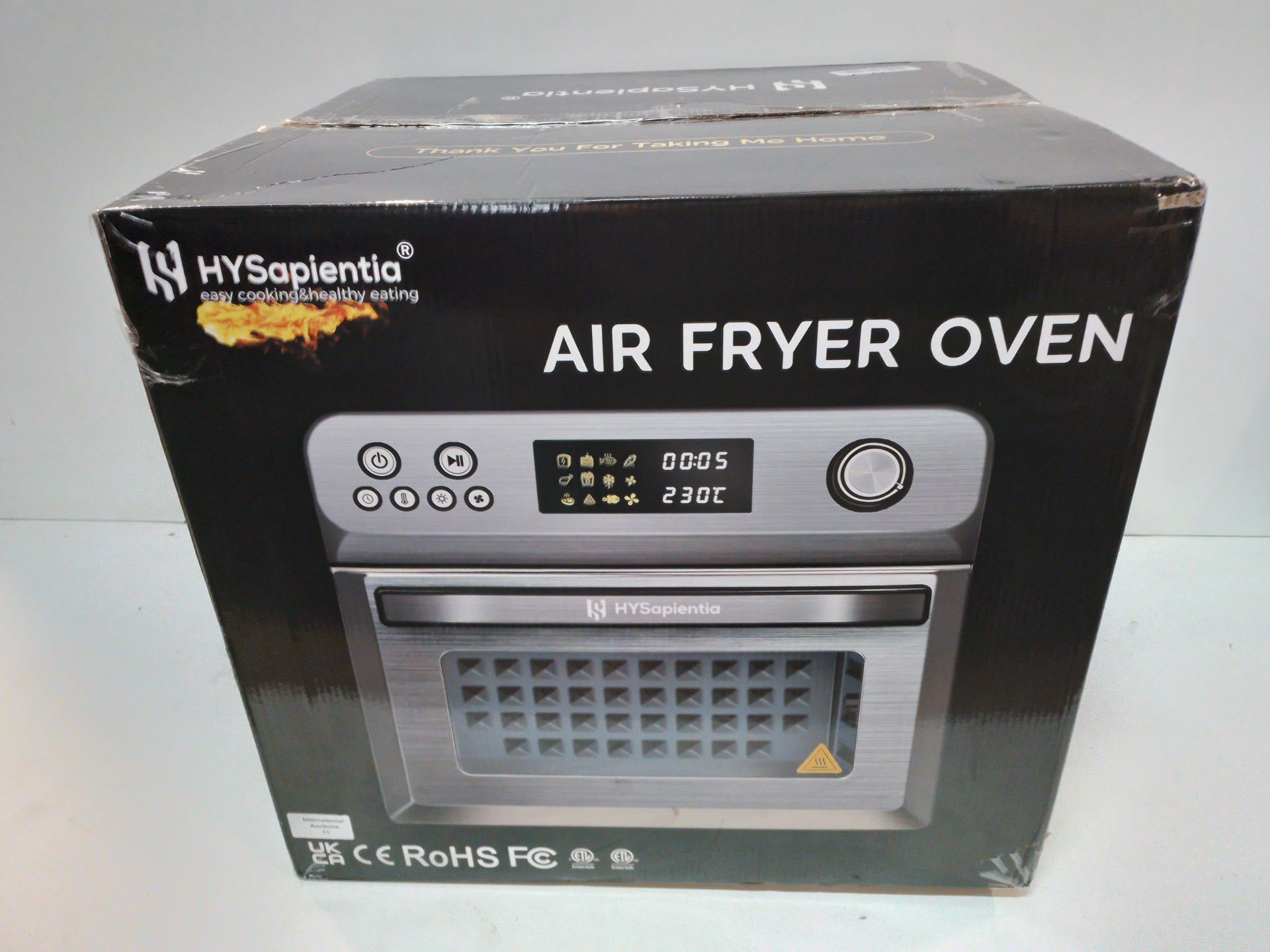 RRP £179.99 HYSapientia Air Fryer Oven 25L With Rotisserie Large - Image 2 of 2