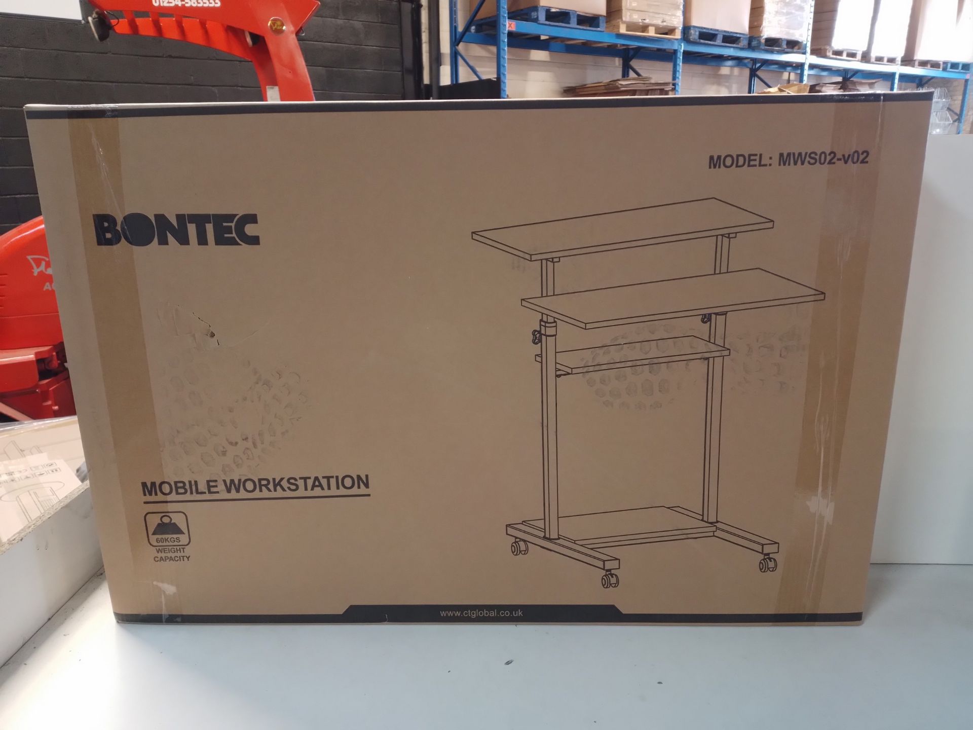 RRP £90.00 BONTEC Mobile Workstation Compact Stand-up Computer - Image 2 of 2