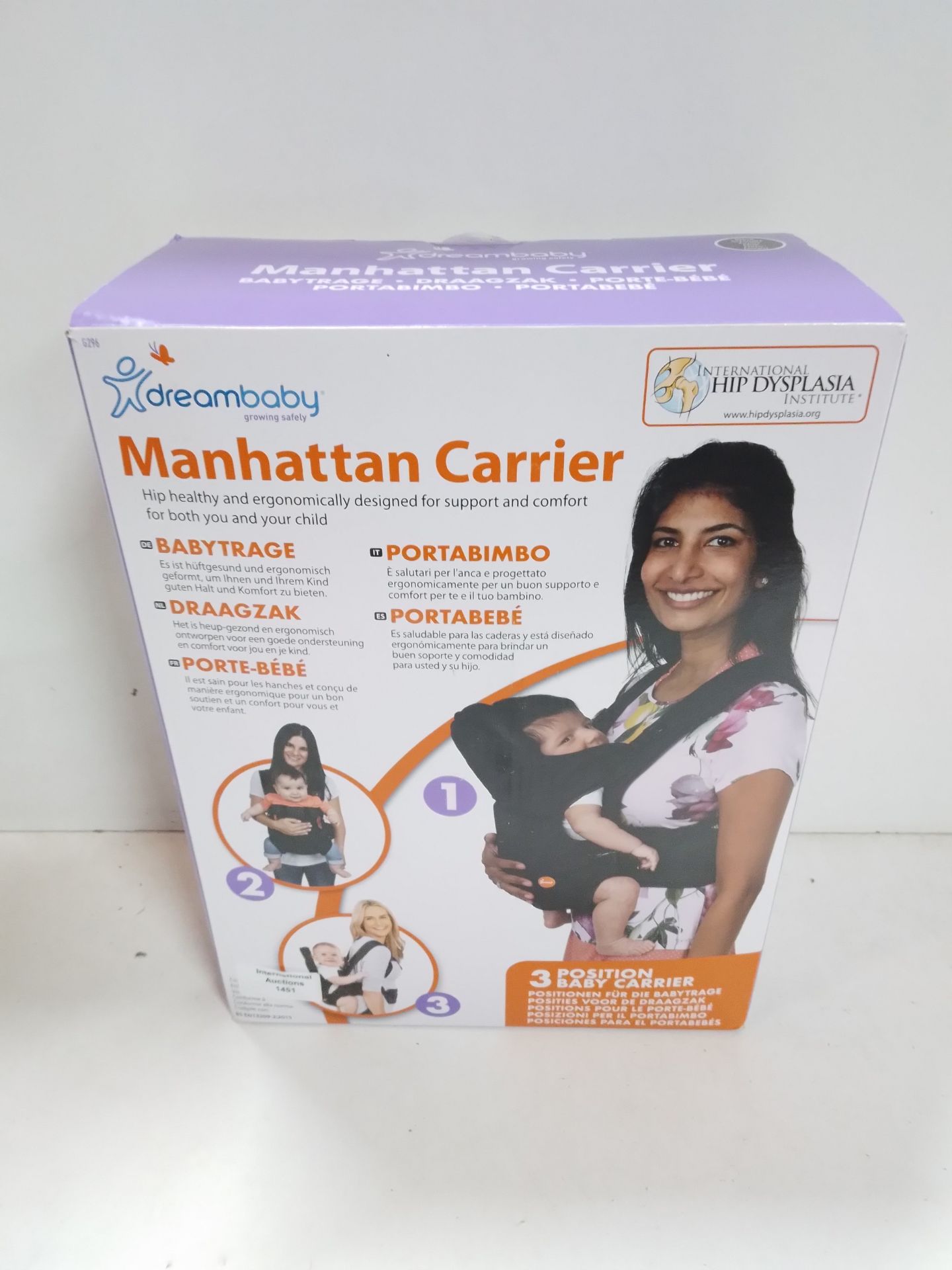 RRP £34.99 Dreambaby Manhattan Adjustable 3 in 1 Position Baby Carrier - Image 2 of 2