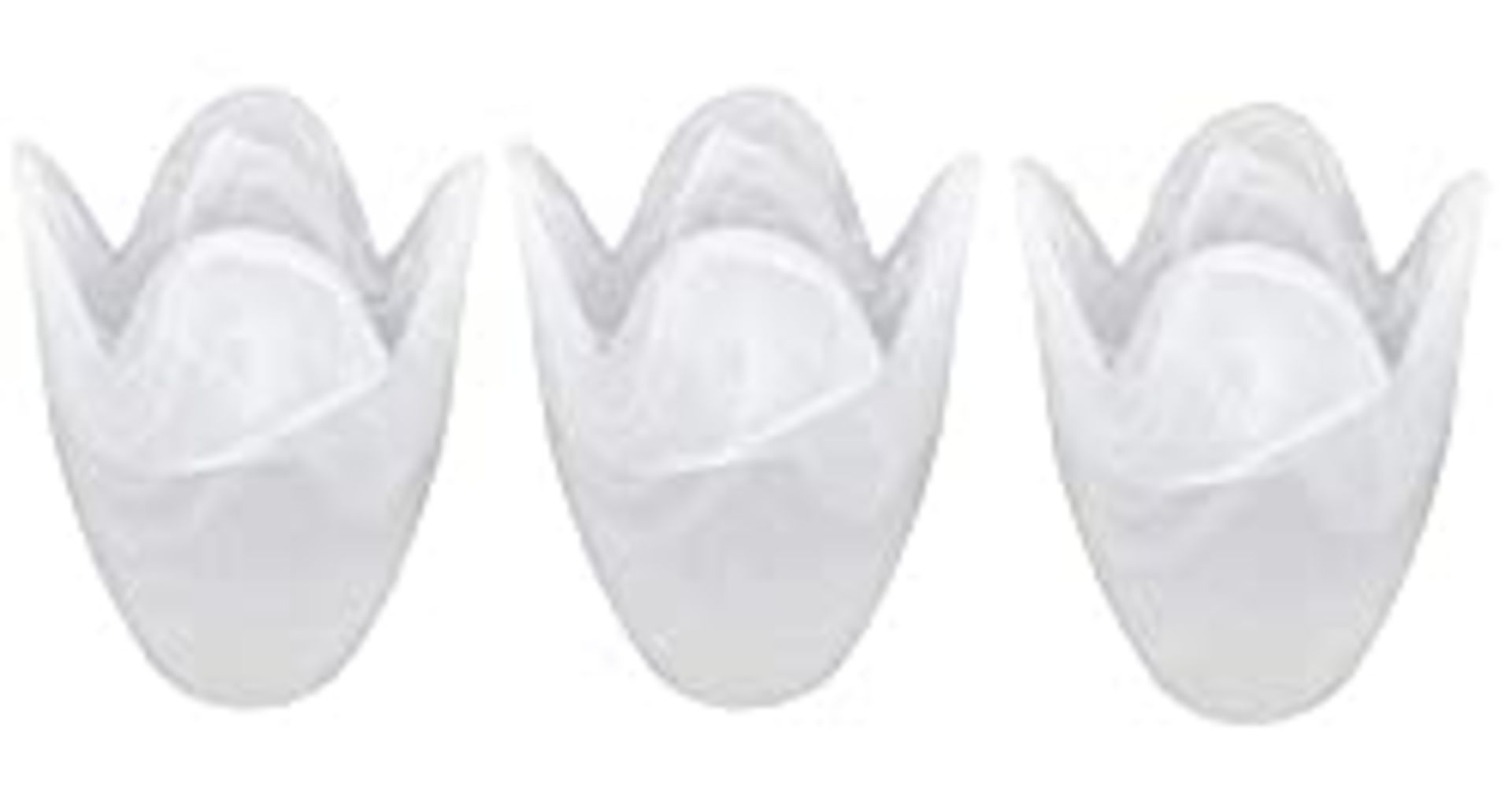 RRP £17.99 Set of 3 - Stunning Frosted Marble Effect Glass Tulip Floral Replacement Shades