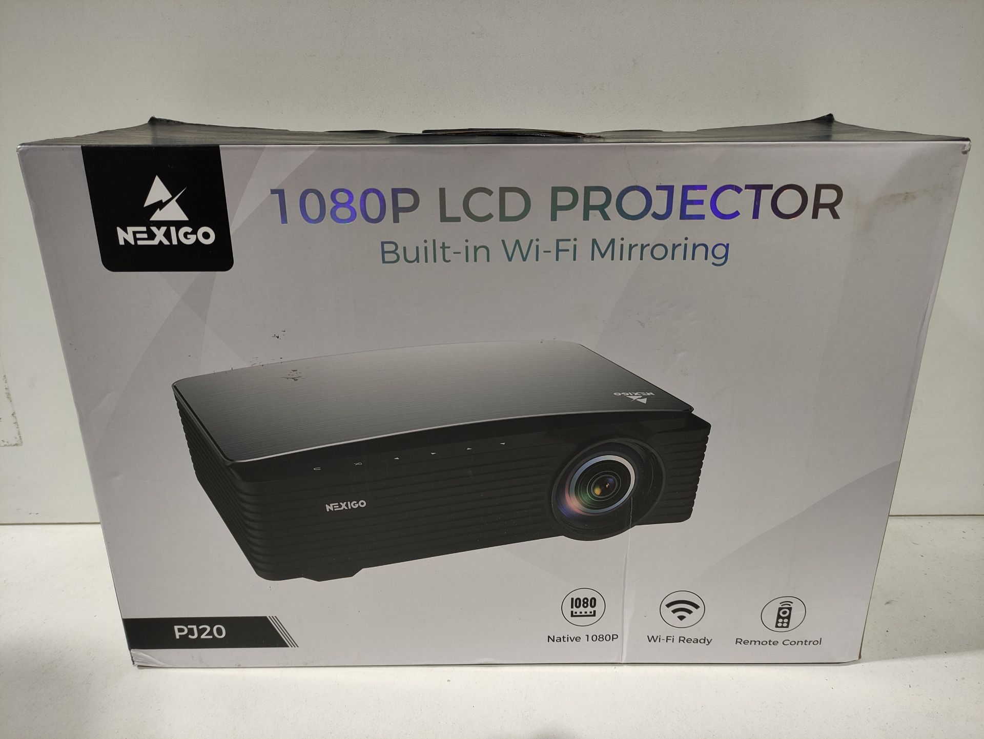 RRP £213.18 NexiGo Native 1080P Projector PJ20 with Dolby_Sound Support - Image 2 of 2