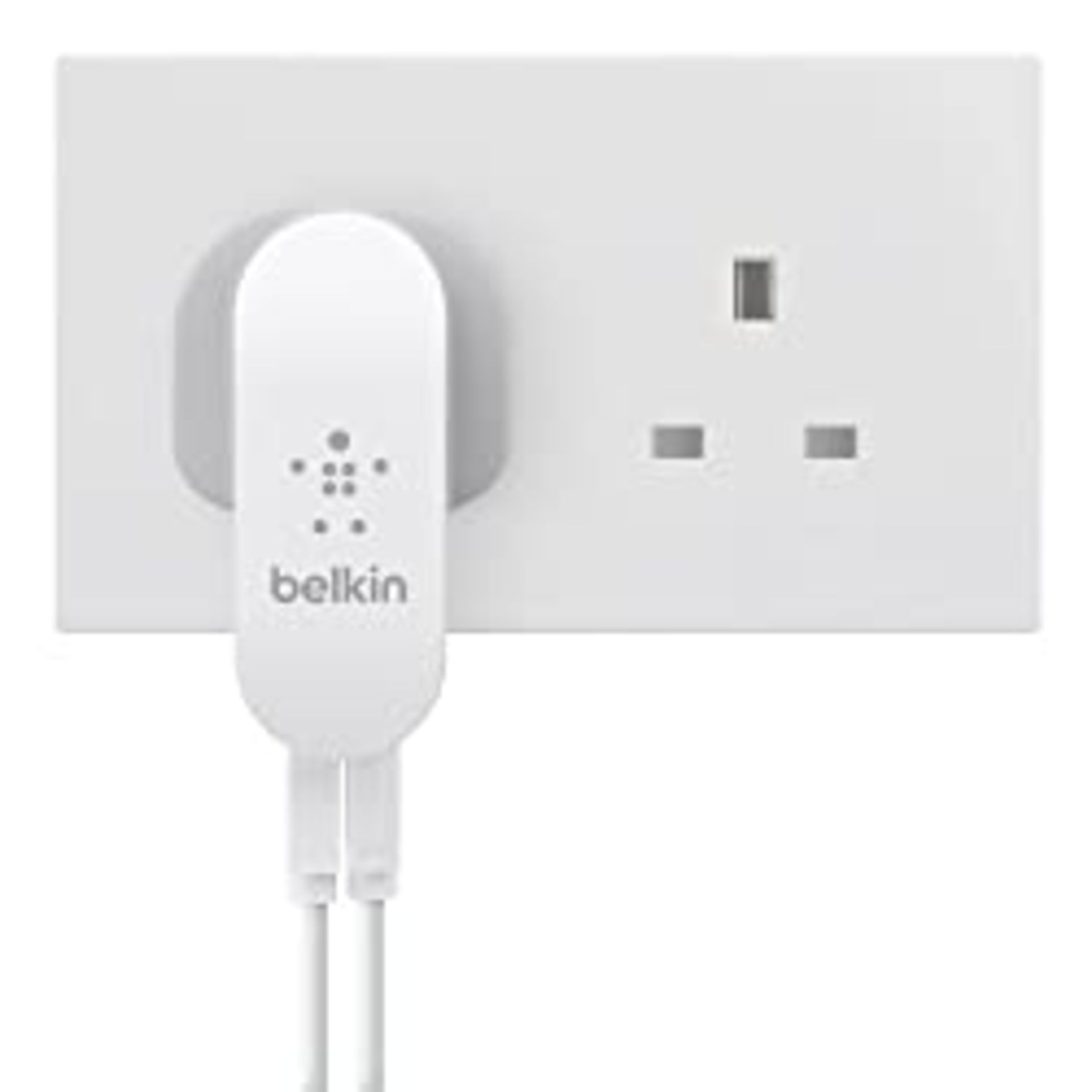 RRP £11.00 Belkin F8J107ukWHT Indoor Mobile Device Charger - Grey/White