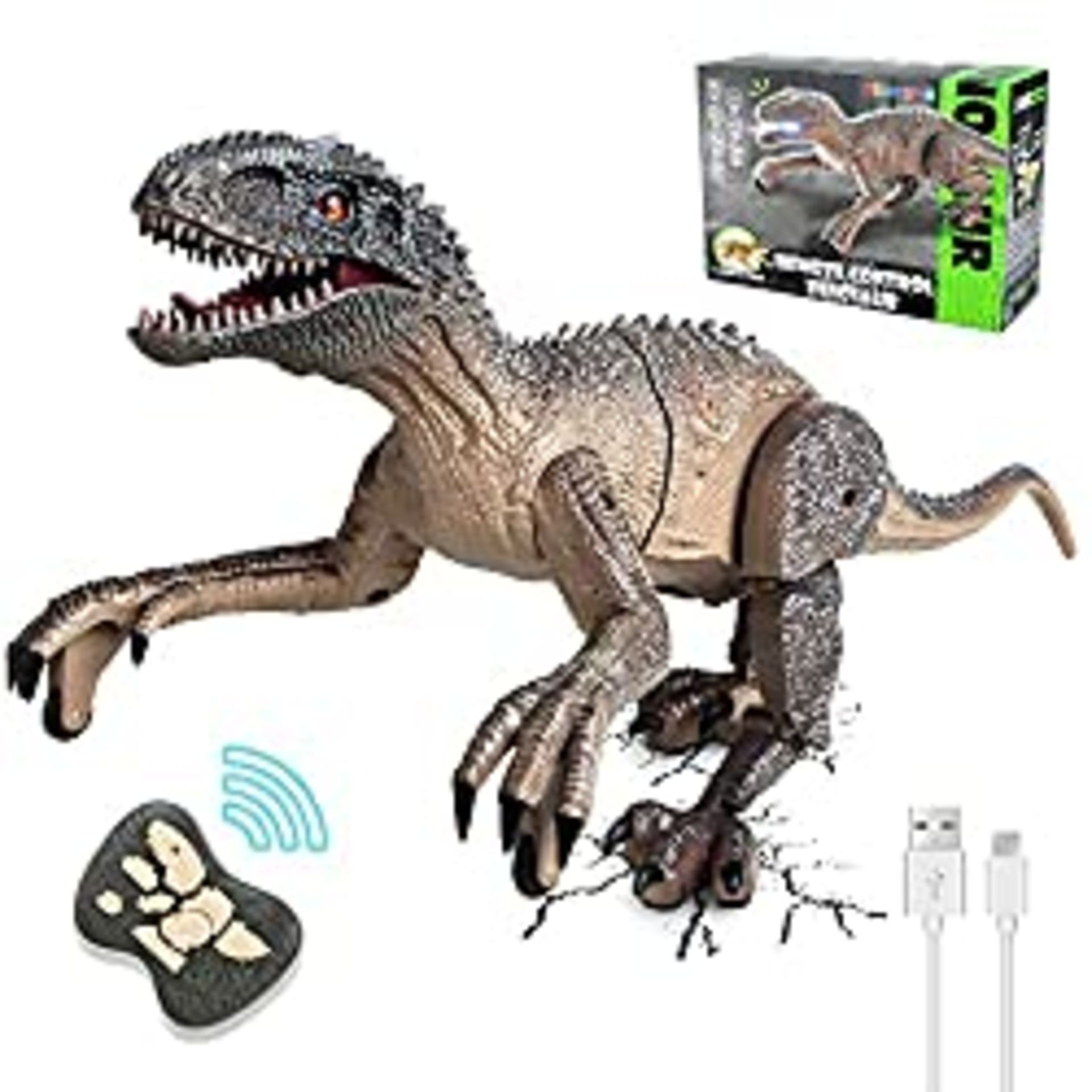 RRP £27.98 Kizmyee Remote Control Dinosaur Toys for Boys 2.4Ghz