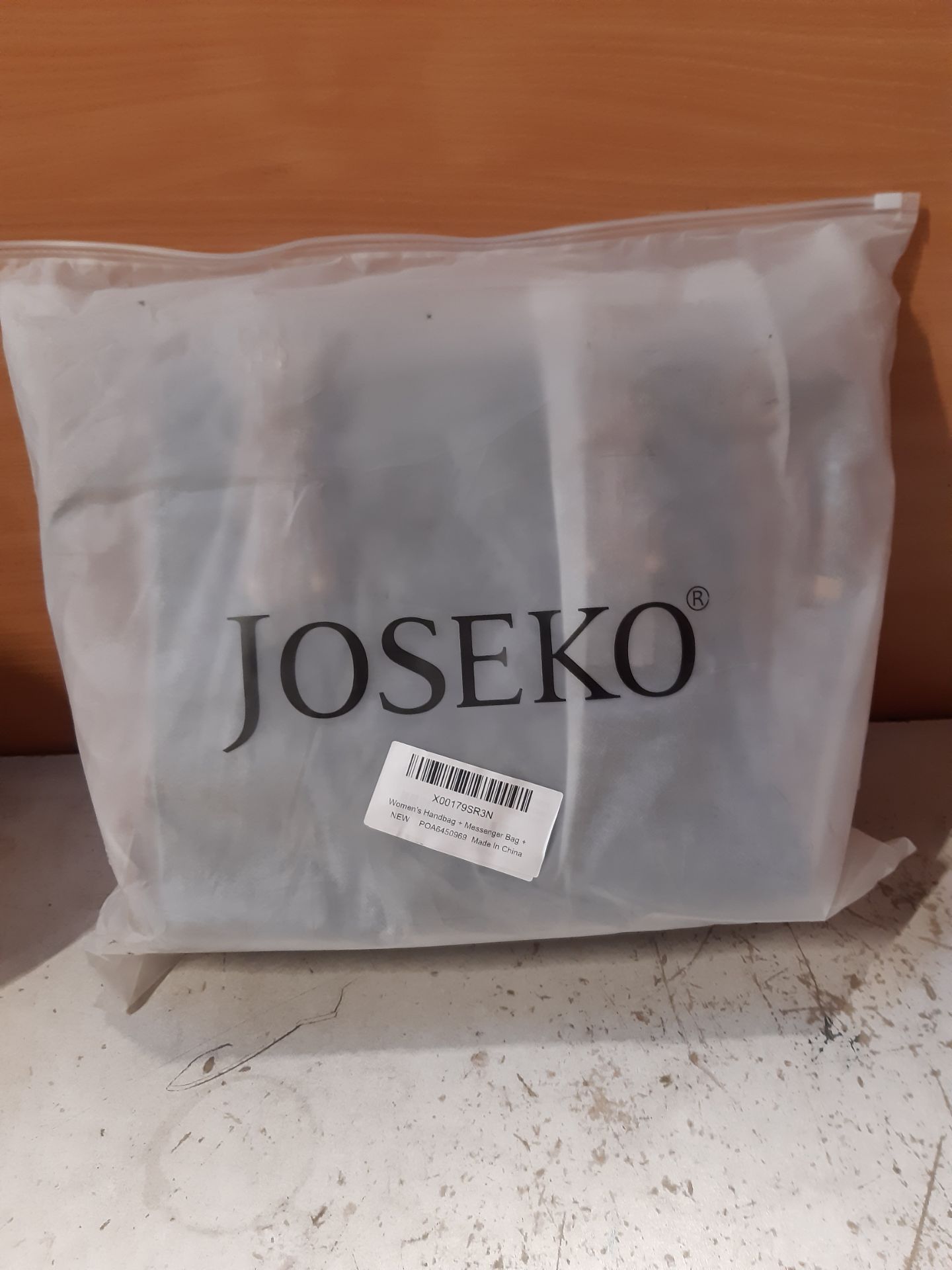 RRP £29.48 JOSEKO Woman Handbag Shoulder Bag Elegant Bag PU Leather 3pcs Purse brown-black - Image 2 of 2