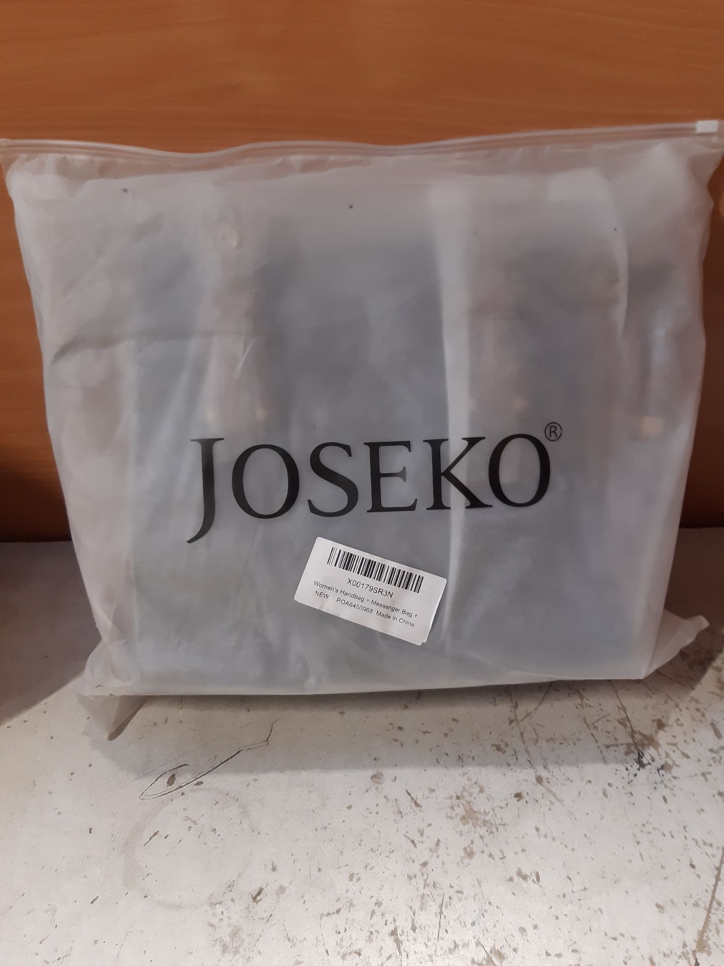 RRP £29.48 JOSEKO Woman Handbag Shoulder Bag Elegant Bag PU Leather 3pcs Purse brown-black - Image 2 of 2