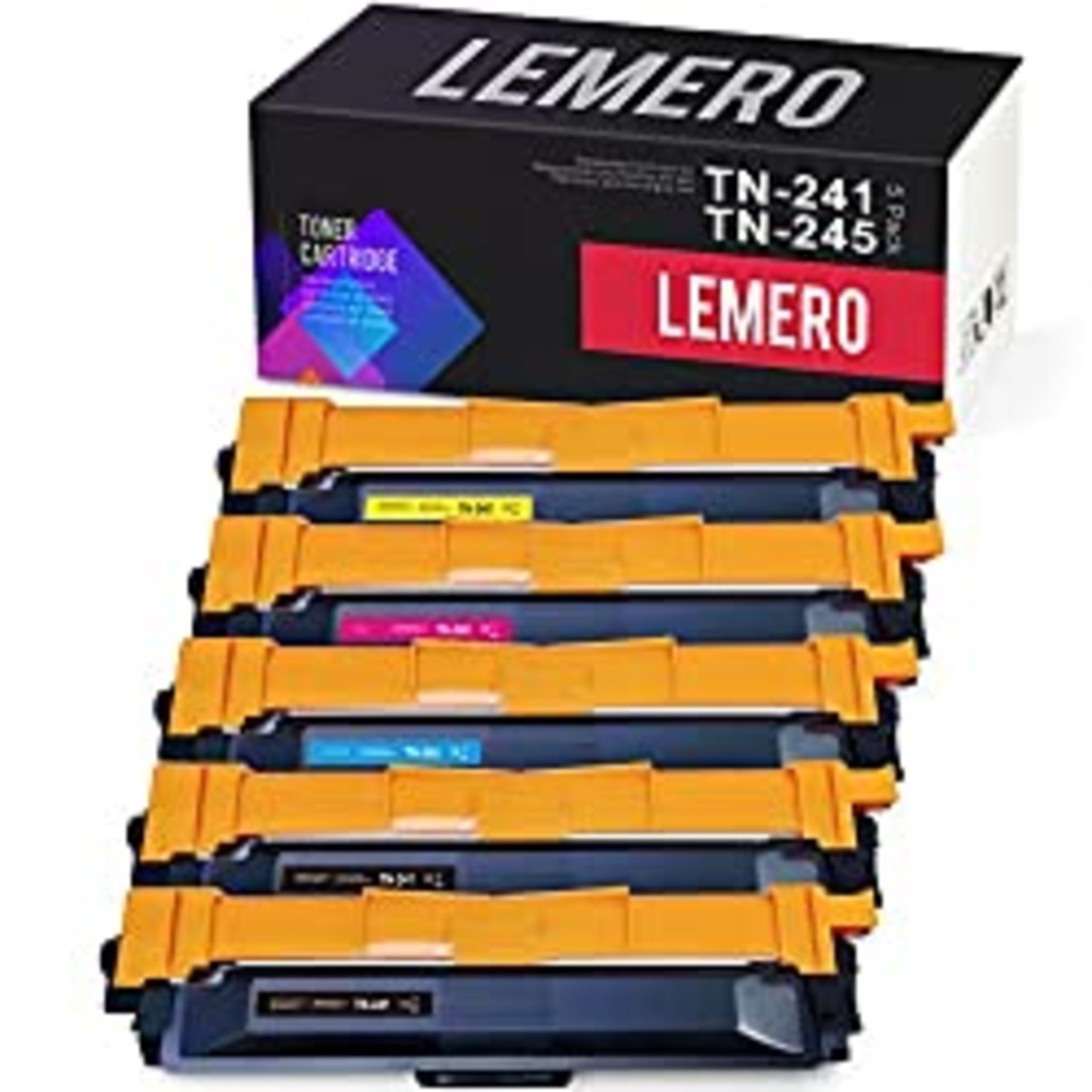 RRP £10.80 5 LEMERO Compatible Toner Cartridges for Brother TN242