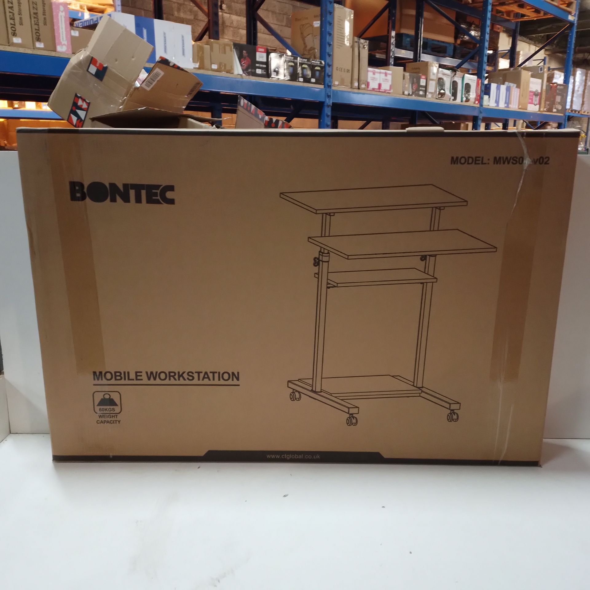 RRP £90.10 BONTEC Mobile Workstation Compact Stand-up Computer - Image 2 of 2