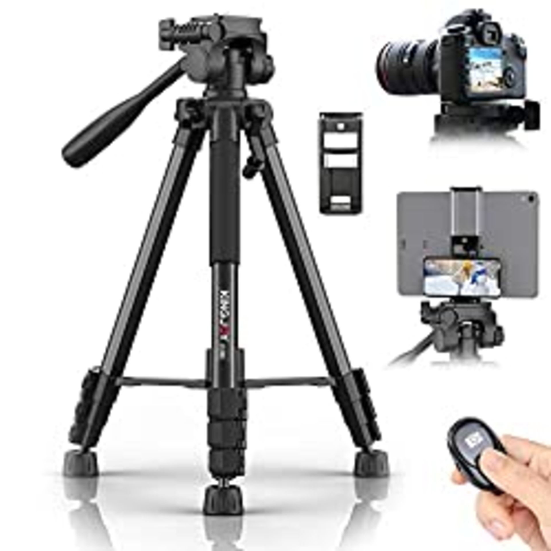 RRP £29.99 KINGJOY 60 inch Camera Tripod for Canon Nikon Lightweight