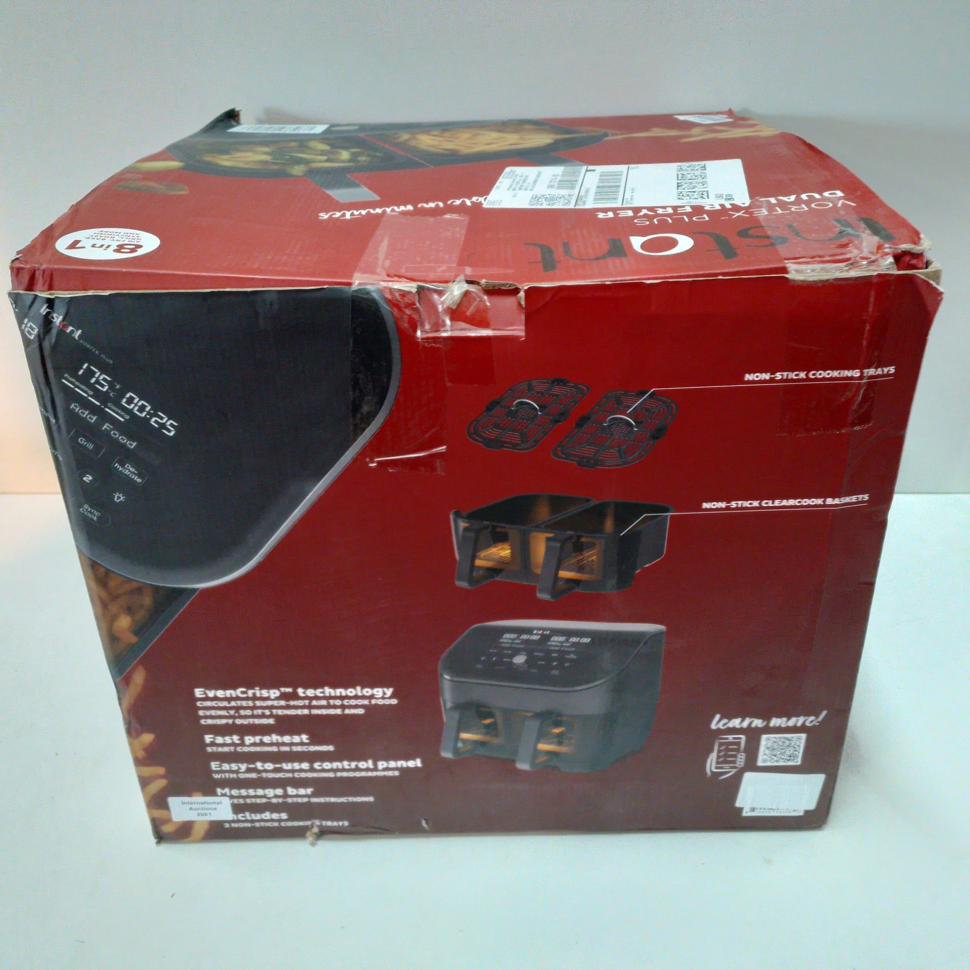 RRP £199.99 Instant Vortex Plus Dual Basket with ClearCook - 7.6L Digital Health Air Fryer - Image 2 of 2