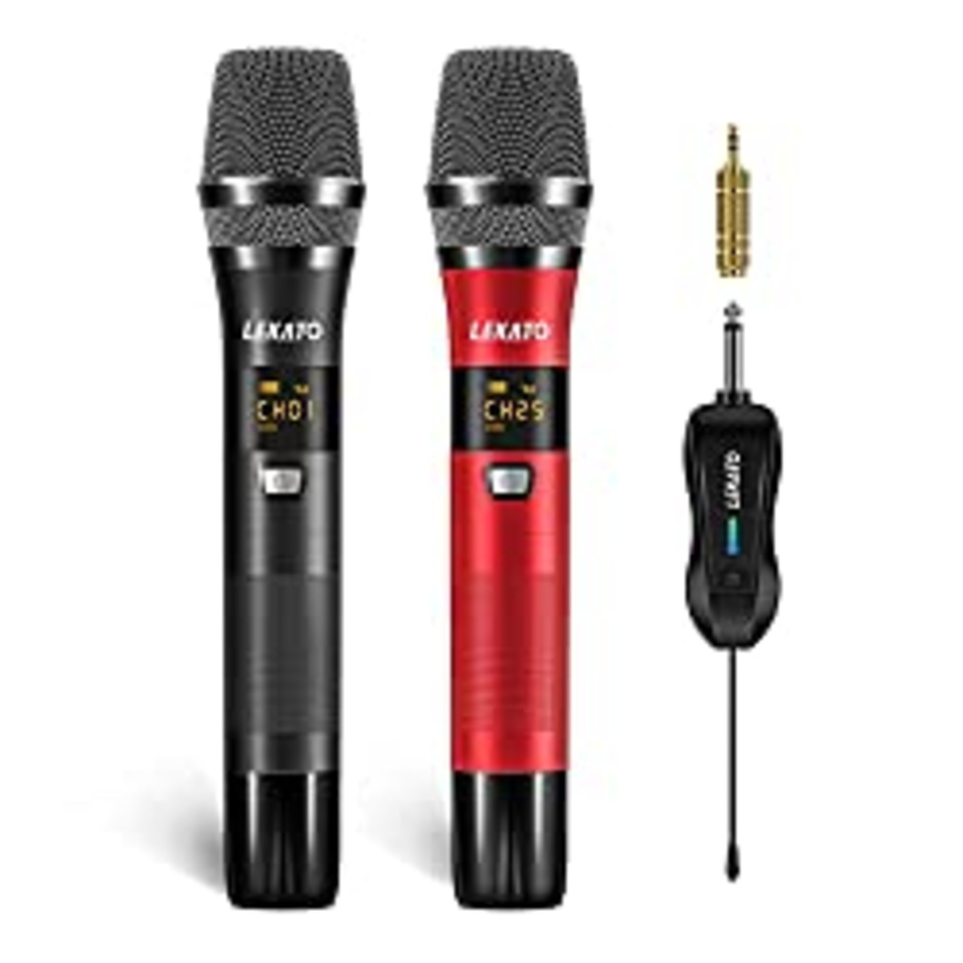 RRP £60.08 LEKATO Dual Wireless Microphones Singing Mic with 25