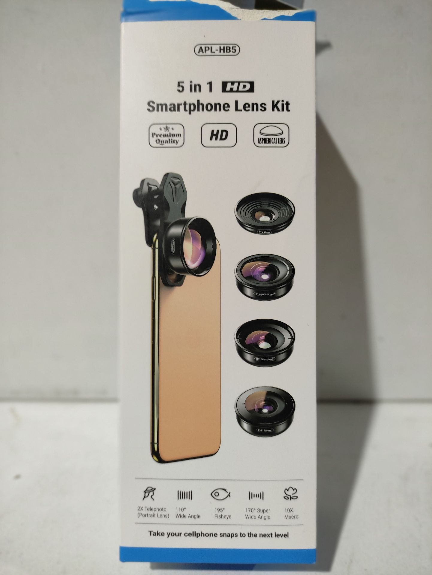 RRP £58.22 Apexel HD 5in1 Camera Lens Kit - Image 2 of 2