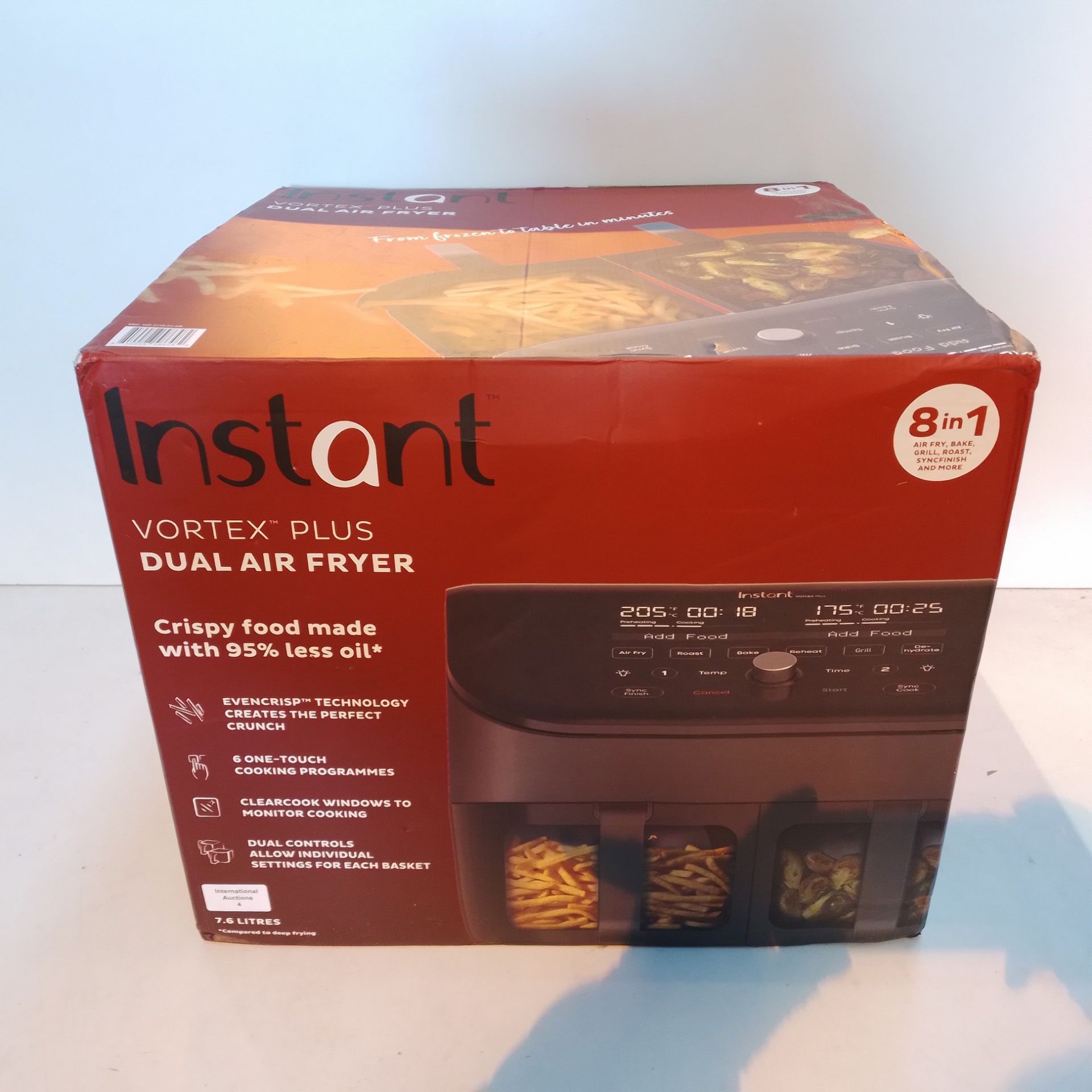 RRP £199.99 Instant Vortex Plus Dual Basket with ClearCook - 7.6L Digital Health Air Fryer - Image 2 of 2