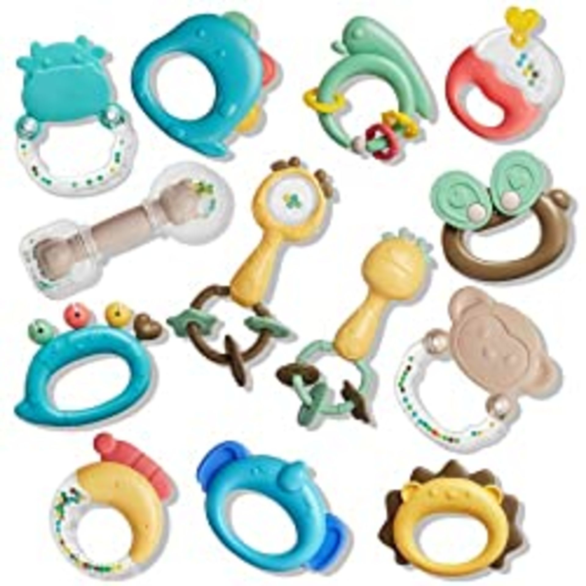 RRP £14.99 ThinkMax Baby Rattle and Teether Set Newborn Babies