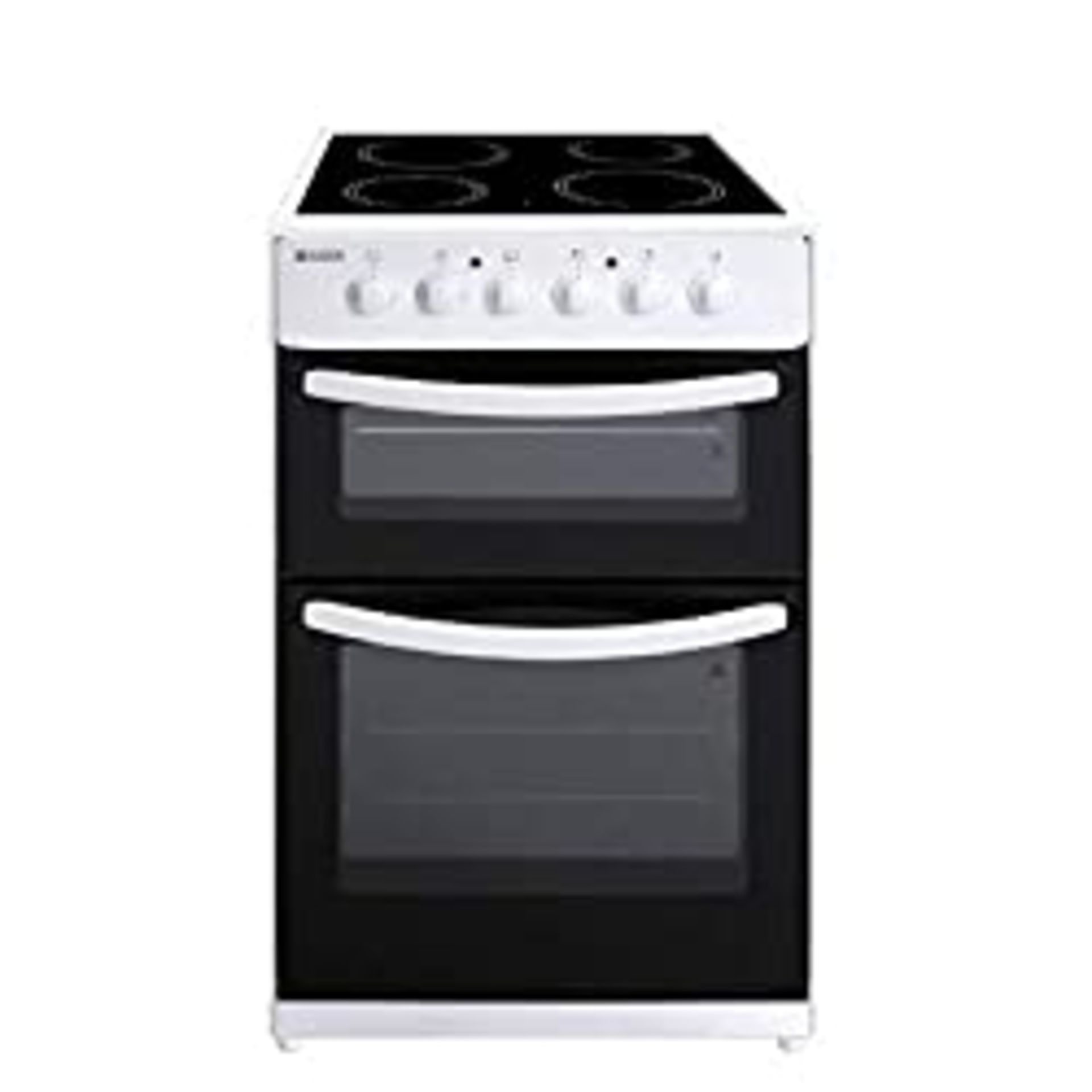 RRP £379.00 Haden HES60DOMW Freestanding Double Oven with Ceramic Hob, 60cm, White.