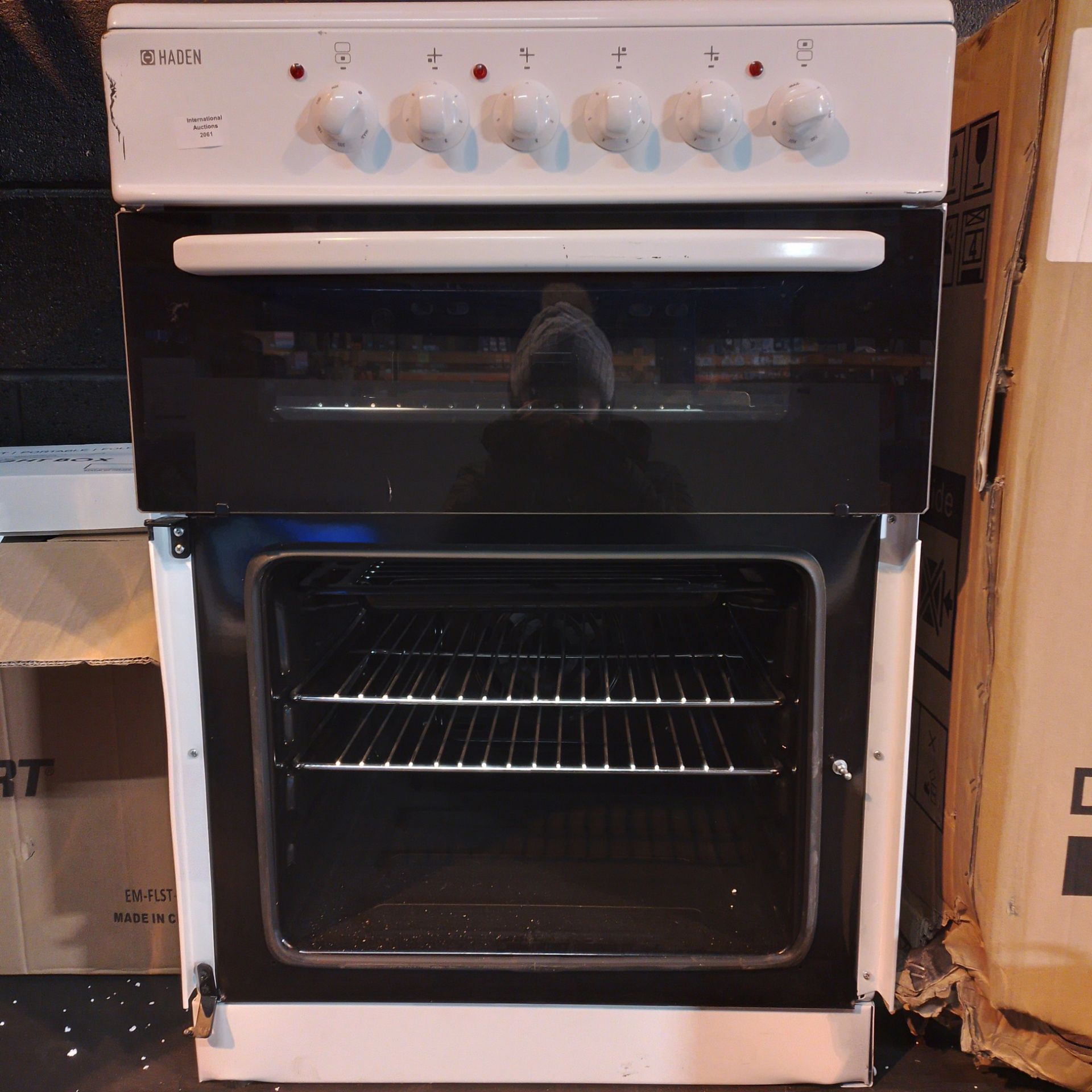 RRP £379.00 Haden HES60DOMW Freestanding Double Oven with Ceramic Hob, 60cm, White. - Image 2 of 2