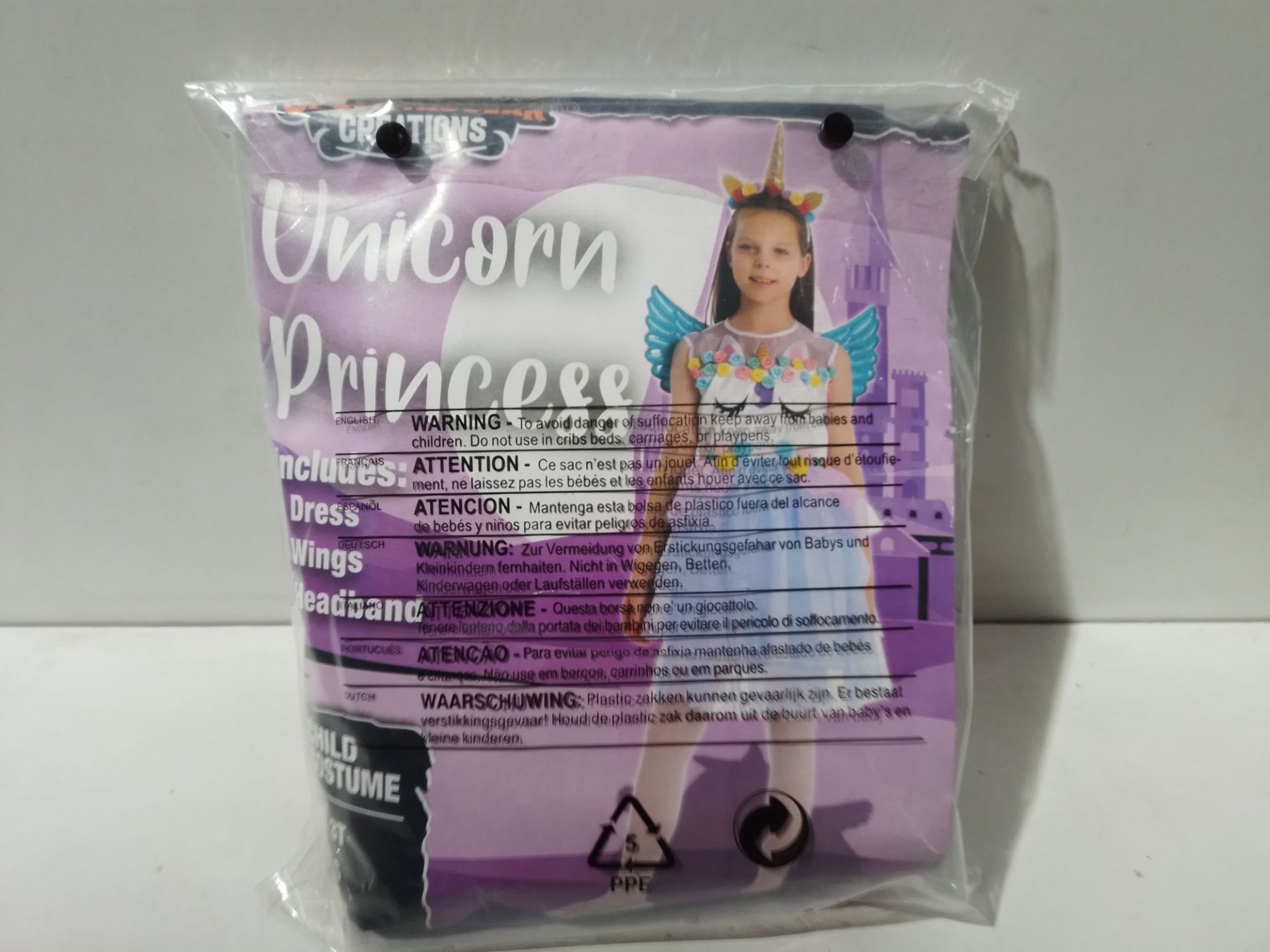 BRAND NEW RRP £13.31 Princess Unicorn Costume Dress Halloween for Kids Halloween Costume Cosplay - Image 2 of 2