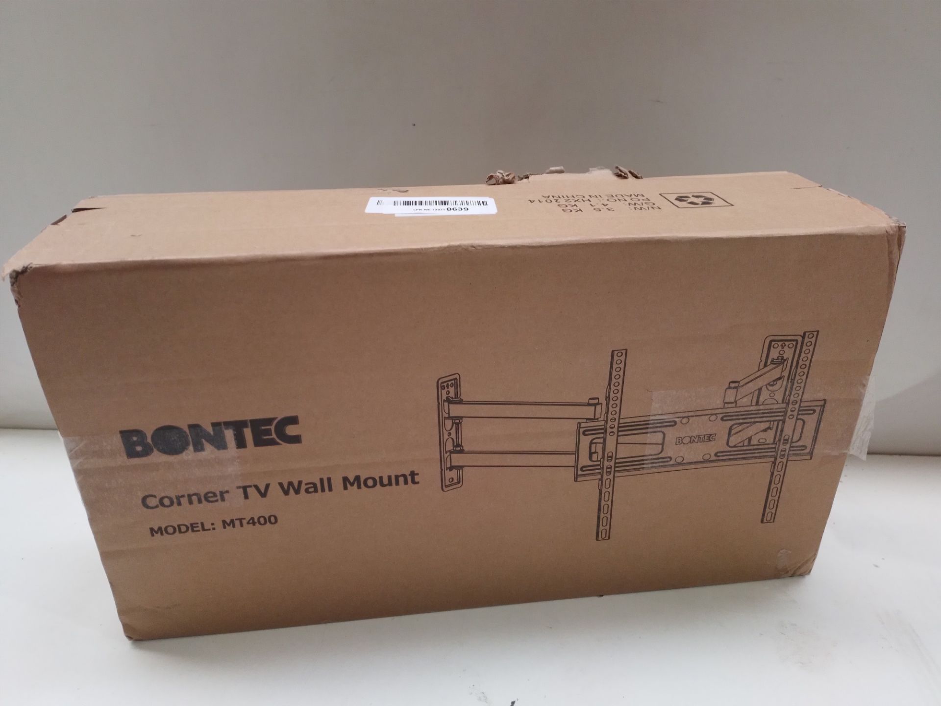 RRP £38.39 BONTEC Corner TV Wall Mount Bracket for 26-50 inch LED LCD Flat Curved TVs - Image 2 of 2